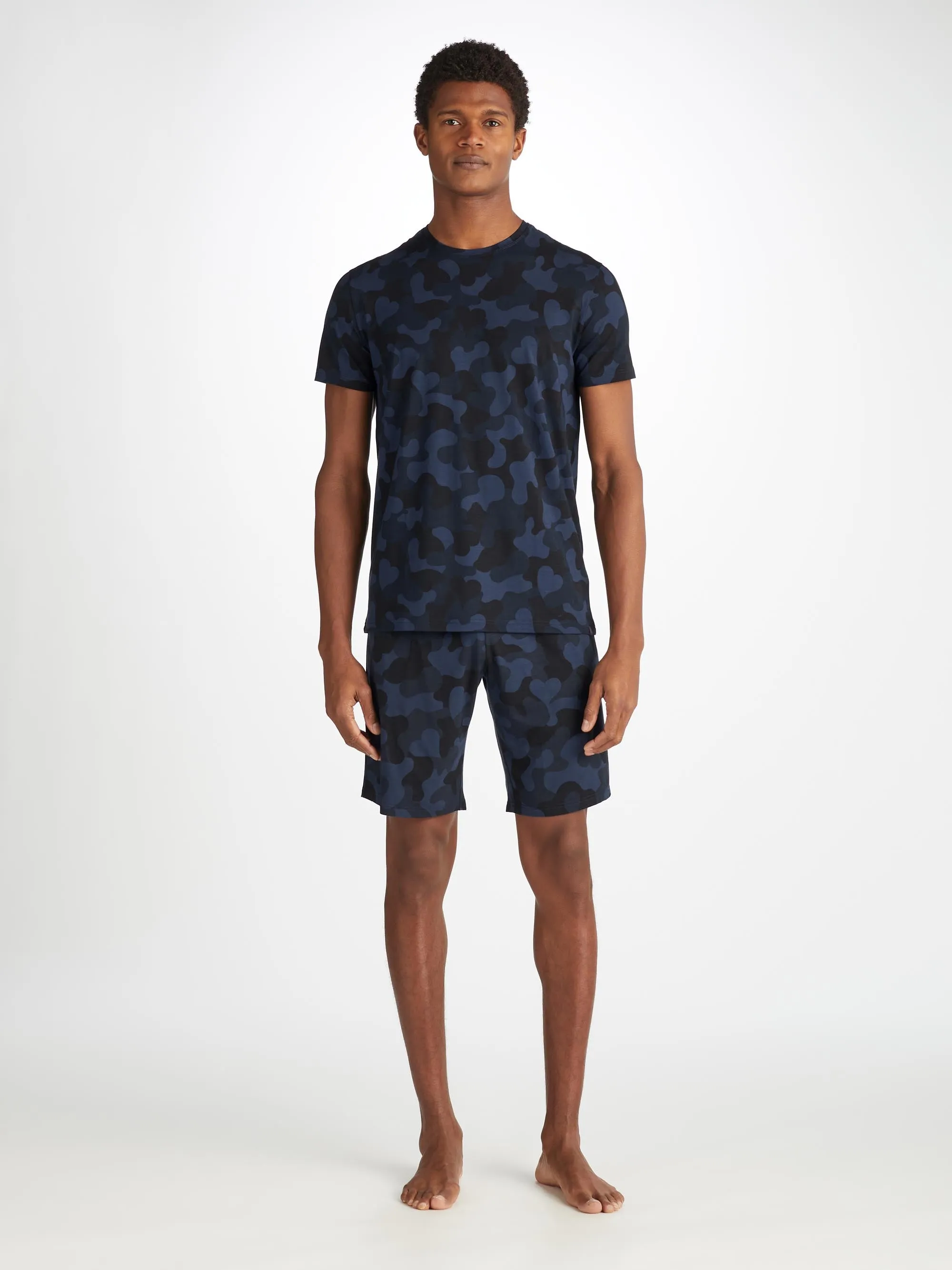 Men's T-Shirt London 11 Micro Modal Navy sold by Derek Rose product image thumbnail 3
