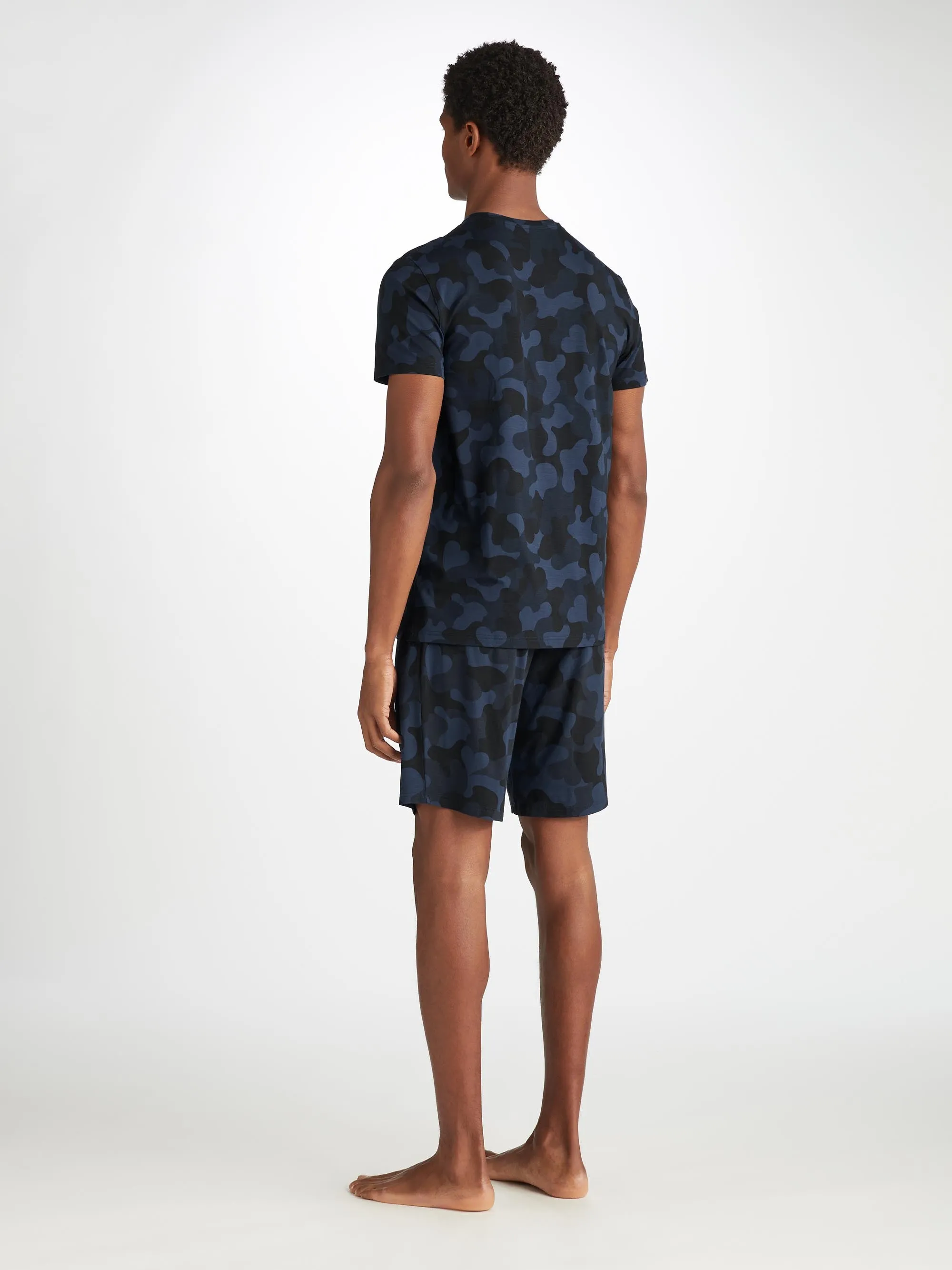 Men's T-Shirt London 11 Micro Modal Navy sold by Derek Rose product image thumbnail 4