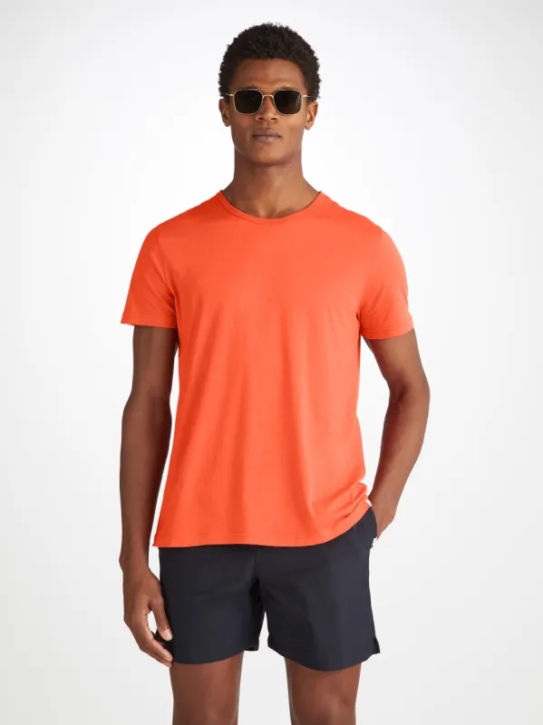 Men's T-Shirt Riley Pima Cotton Orange sold by Derek Rose