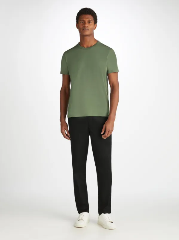 Men's Trousers Harris Lyocell Cotton Black sold by Derek Rose