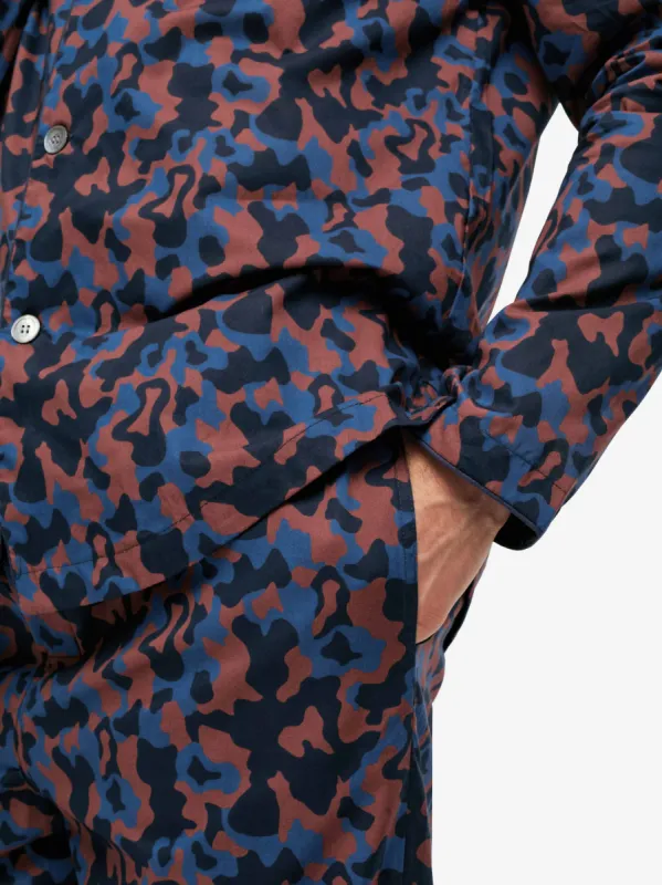 Men's Modern Fit Pyjamas Ledbury 55 Cotton Batiste Multi sold by Derek Rose