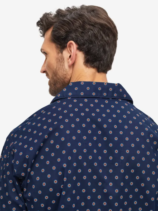 Men's Classic Fit Pyjamas Nelson 90 Cotton Batiste Navy sold by Derek Rose