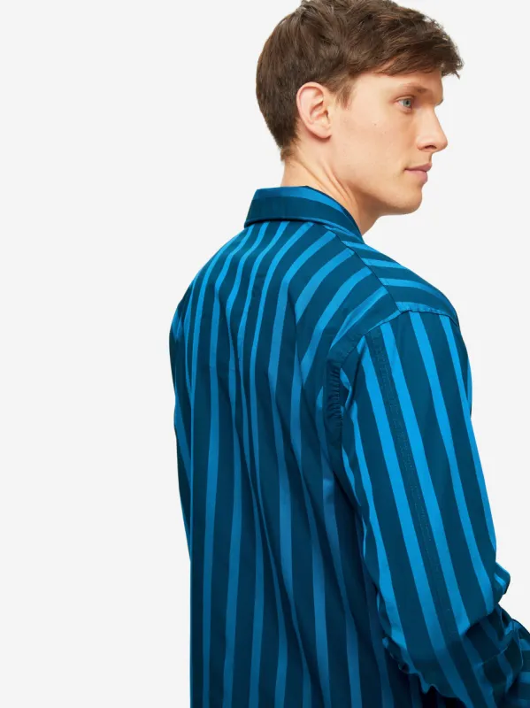 Men's Classic Fit Pyjamas Royal 218 Cotton Navy sold by Derek Rose