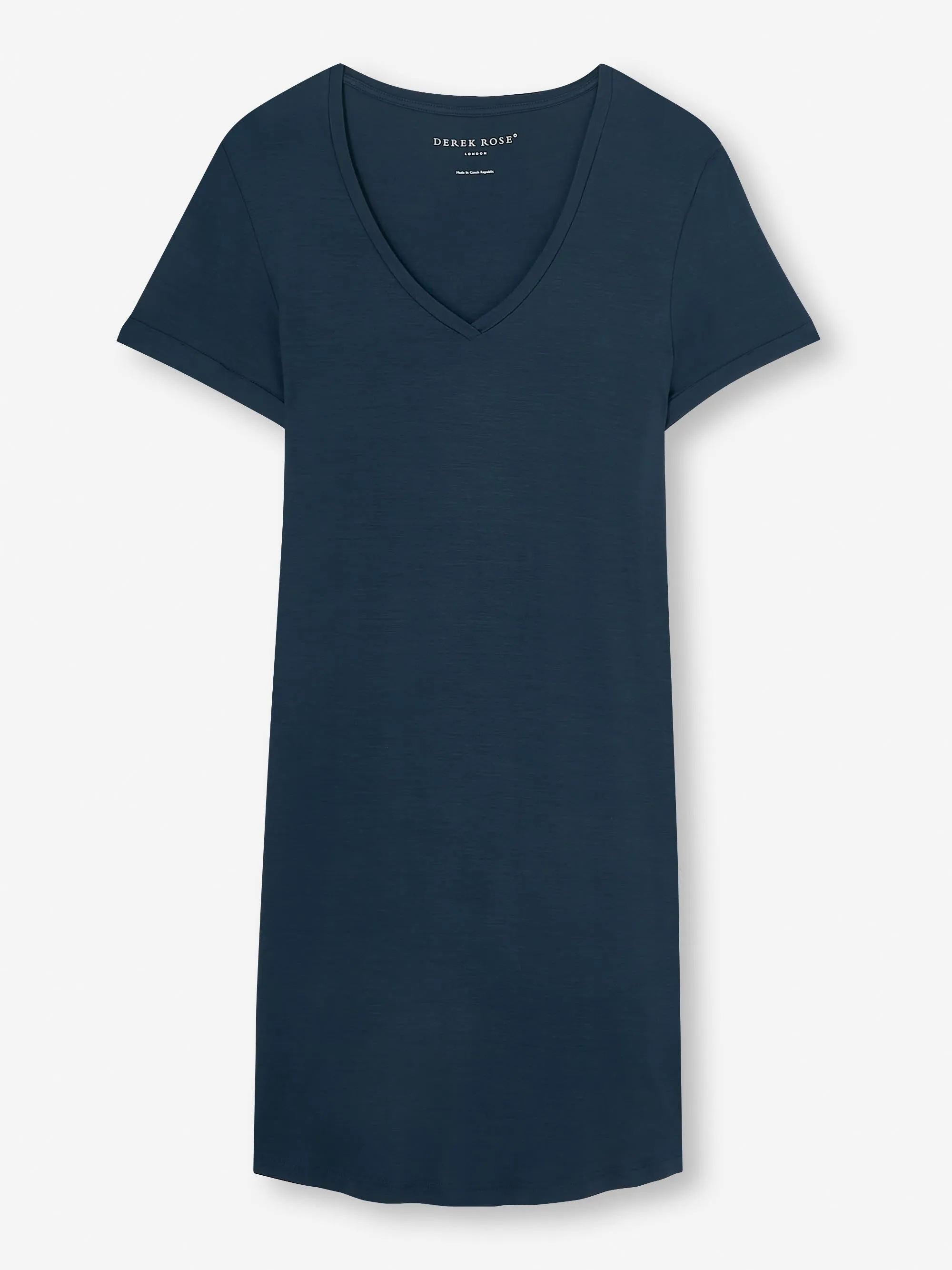 Women's V-Neck Sleep T-Shirt Lara Micro Modal Stretch Navy sold by Derek Rose product image thumbnail 2