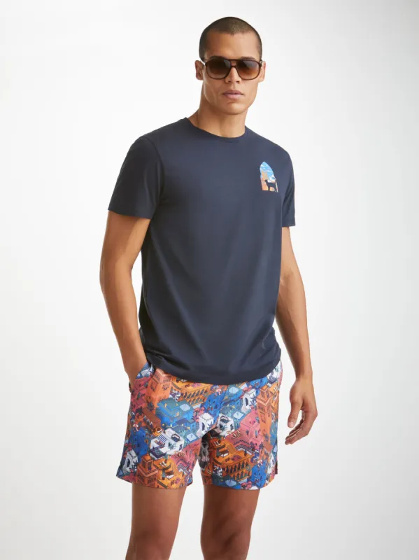 Men's T-Shirt Ripley 18 Pima Cotton Navy sold by Derek Rose
