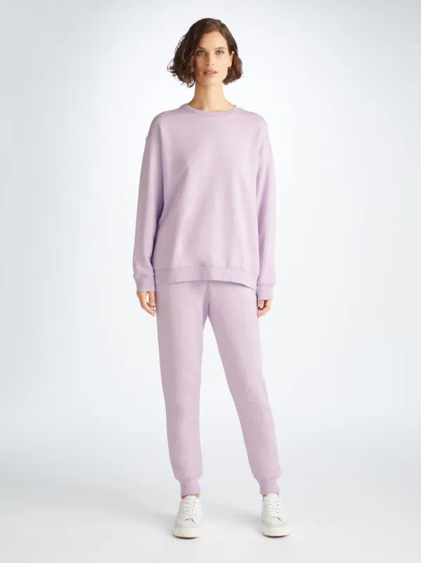 Women's Sweatpants Quinn Cotton Modal Lilac sold by Derek Rose