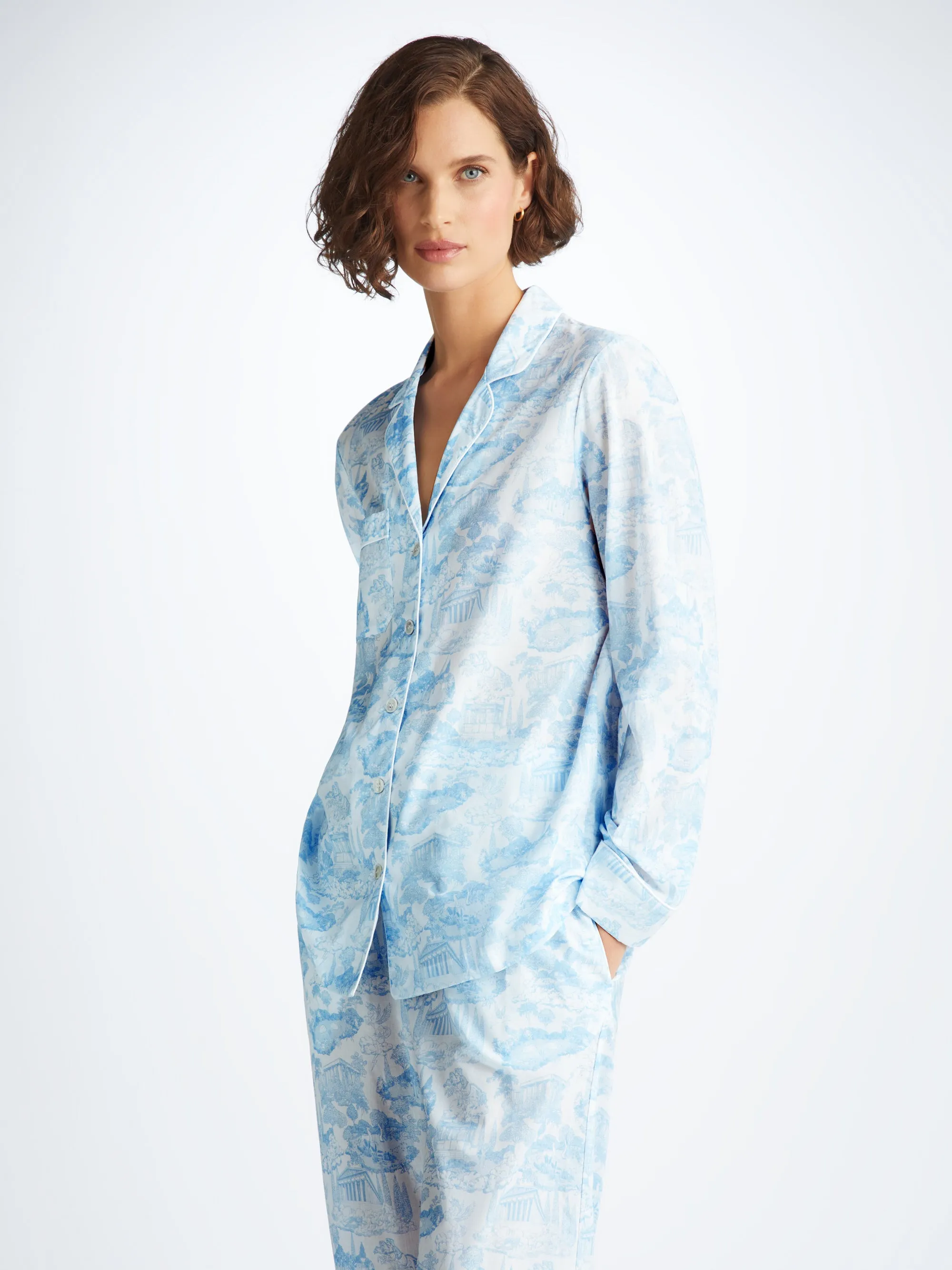 Women's Pajamas Ledbury 77 Cotton Batiste White sold by Derek Rose product image thumbnail 4