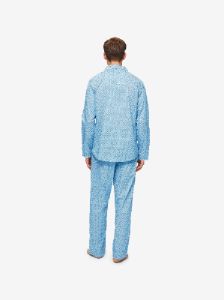 Men's Modern Fit Pyjamas Ledbury 56 Cotton Batiste Blue sold by Derek Rose