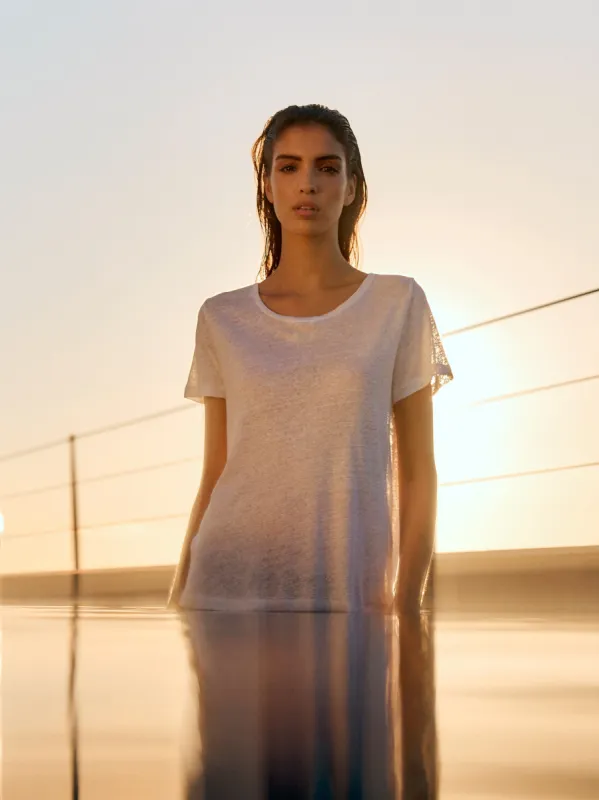 Women's T-Shirt Jordan Linen White sold by Derek Rose