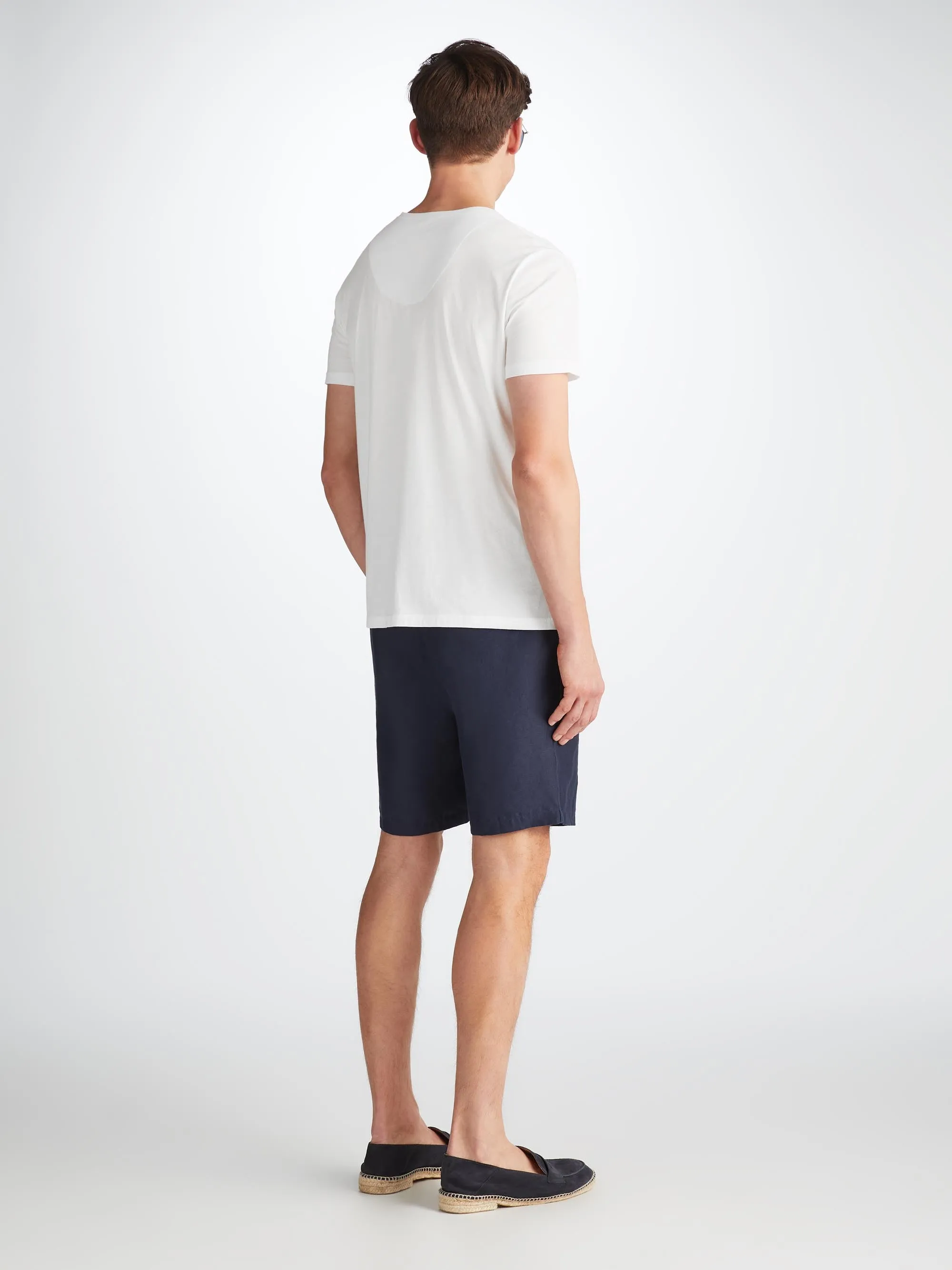 Men's V-Neck T-Shirt Riley Pima Cotton White sold by Derek Rose product image thumbnail 4