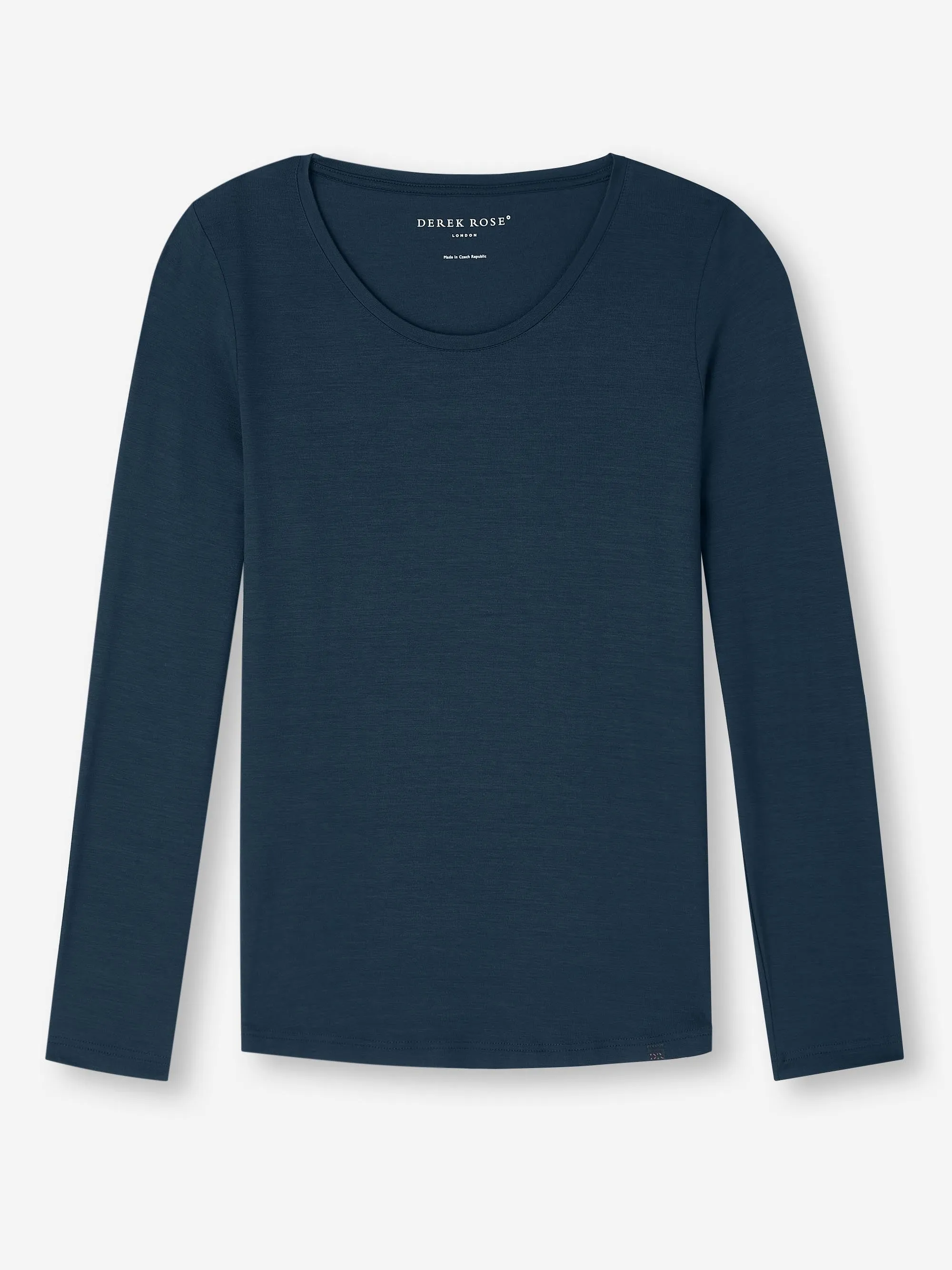 Women's Long Sleeve T-Shirt Lara Micro Modal Stretch Navy sold by Derek Rose product image thumbnail 2