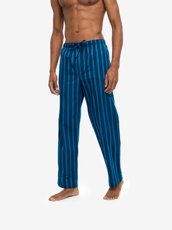 Men's Lounge Trousers Royal 218 Cotton Navy sold by Derek Rose
