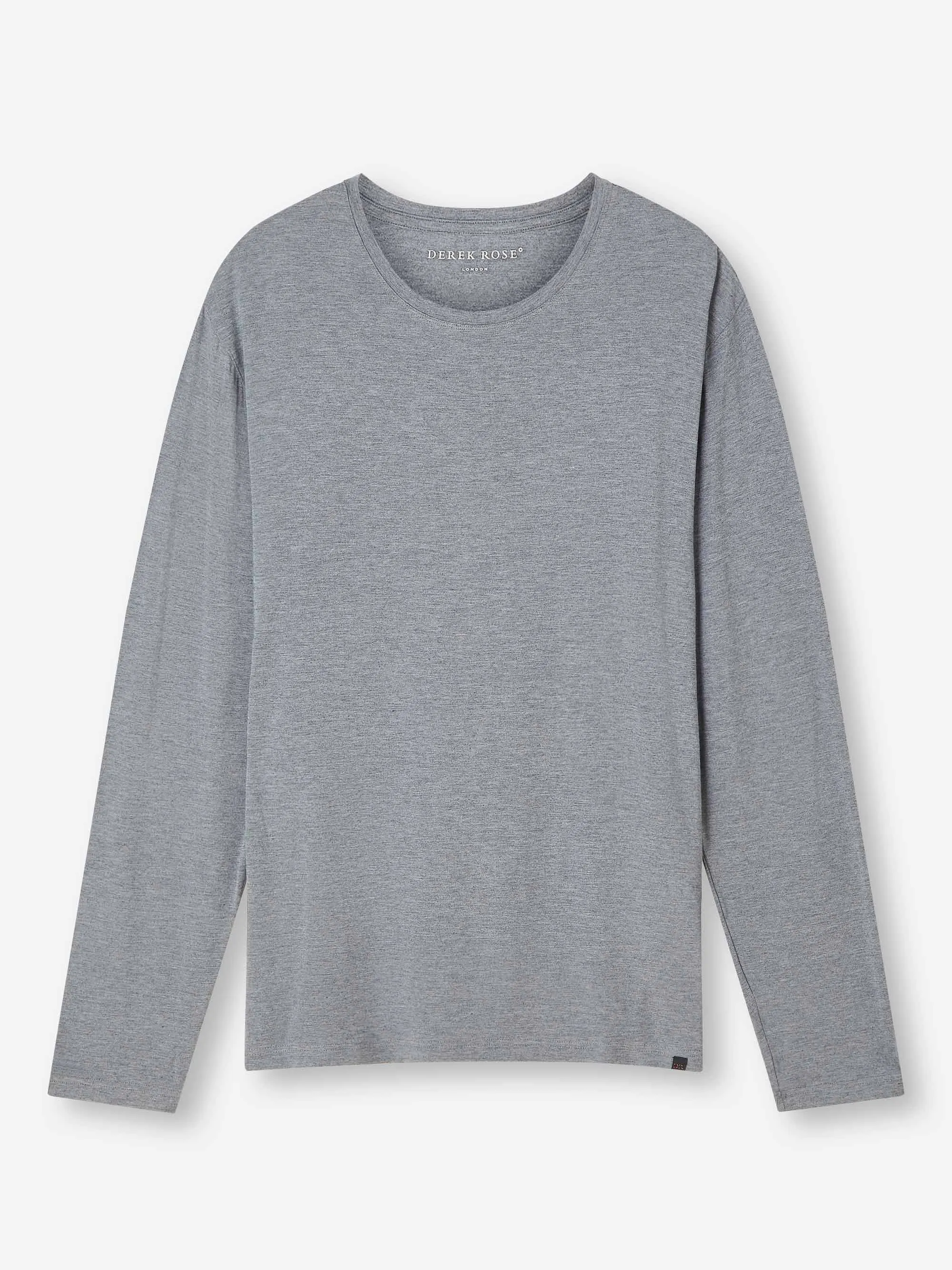 Men's Long Sleeve T-Shirt Marlowe Micro Modal Stretch Charcoal sold by Derek Rose product image thumbnail 2