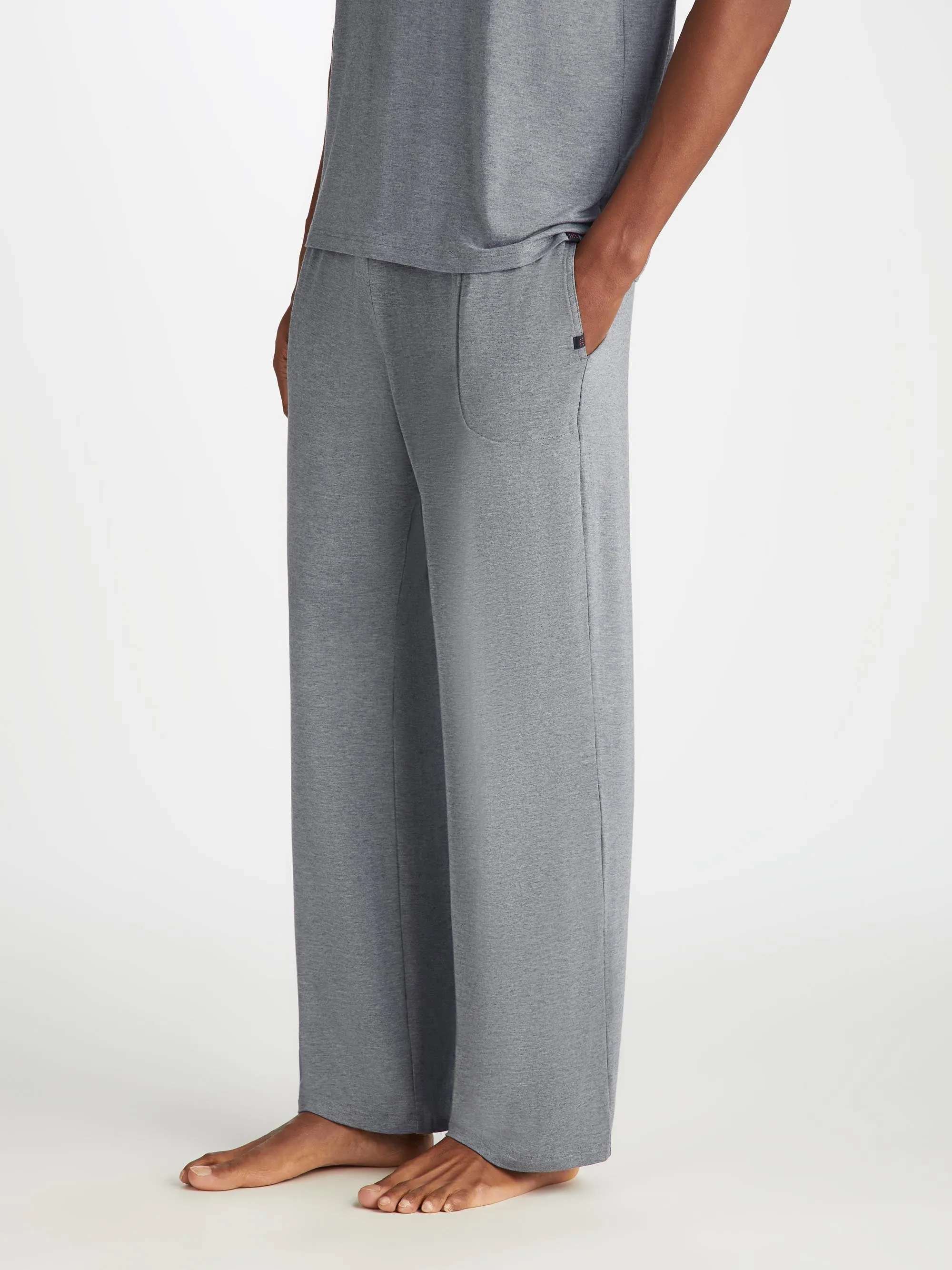 Men's Lounge Pants Marlowe Micro Modal Stretch Charcoal sold by Derek Rose product image thumbnail 3