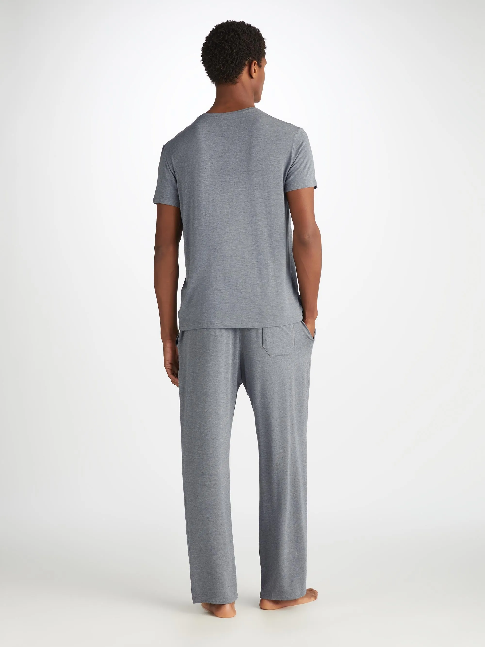 Men's Lounge Pants Marlowe Micro Modal Stretch Charcoal sold by Derek Rose product image thumbnail 4