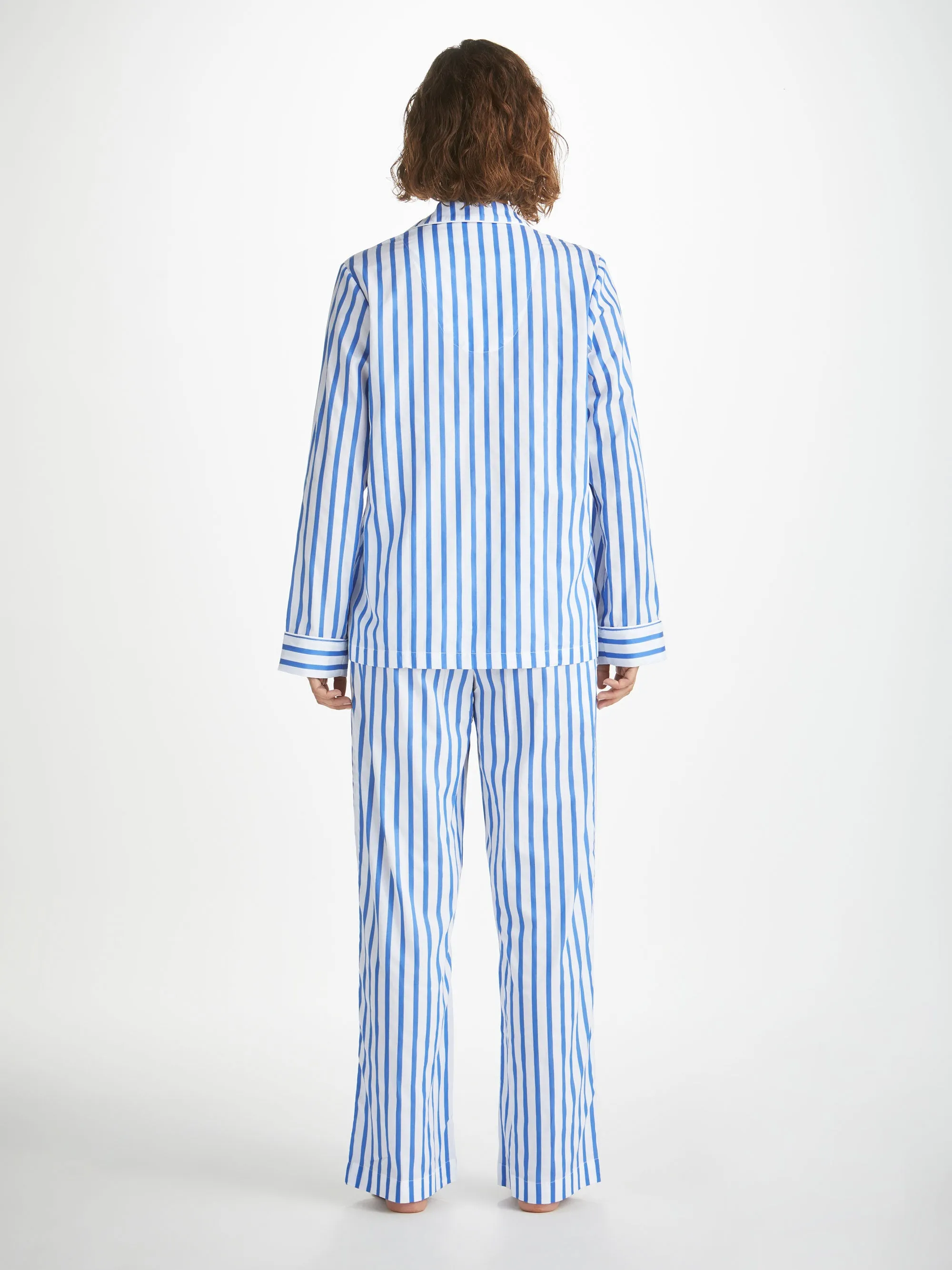 Women's Pyjamas Capri 23 Cotton Batiste Blue sold by Derek Rose product image thumbnail 4