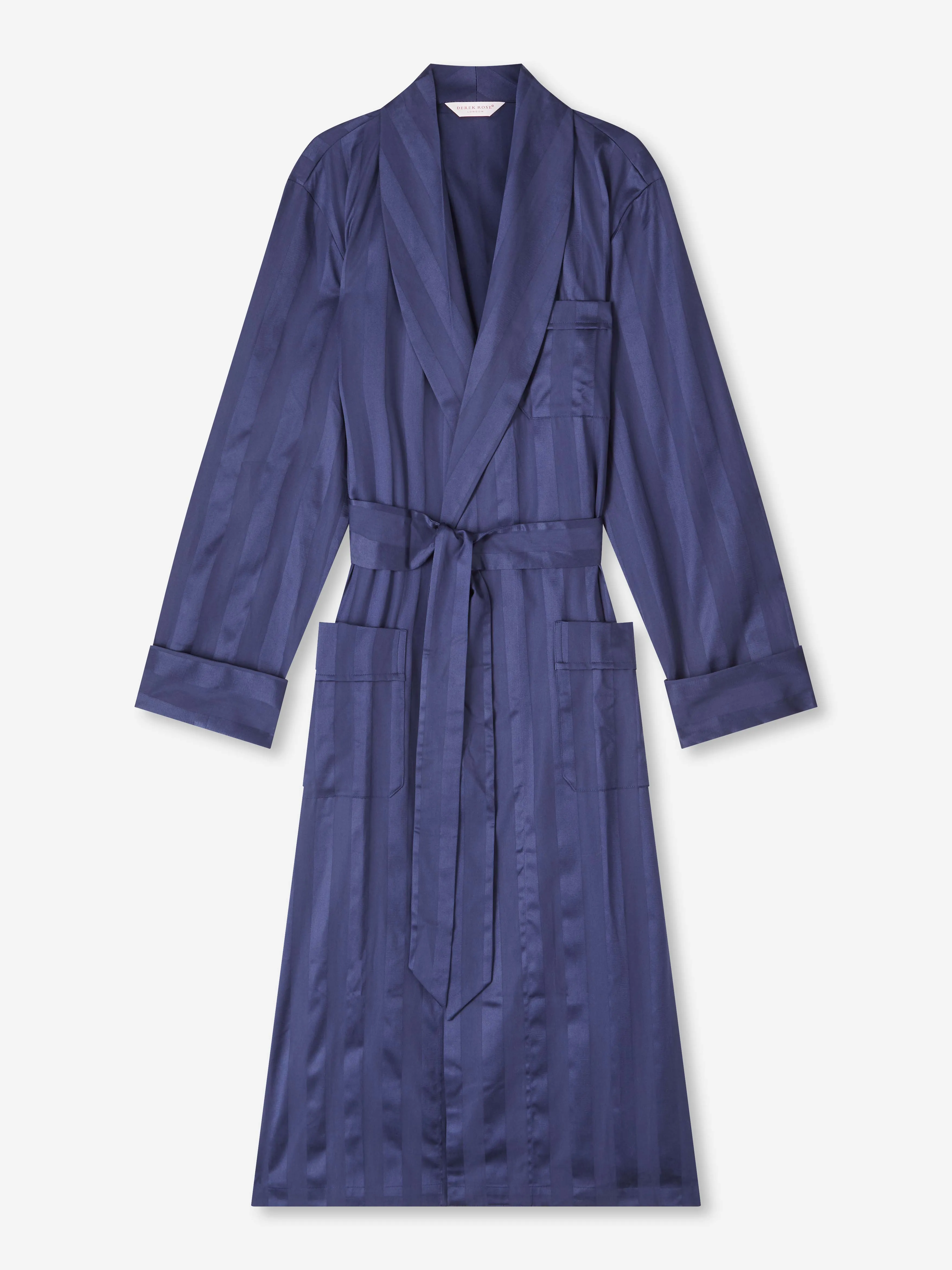 Men's Robe Lingfield Cotton Navy sold by Derek Rose product image thumbnail 2