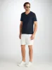 Men's V-Neck T-Shirt Riley Pima Cotton Navy sold by Derek Rose