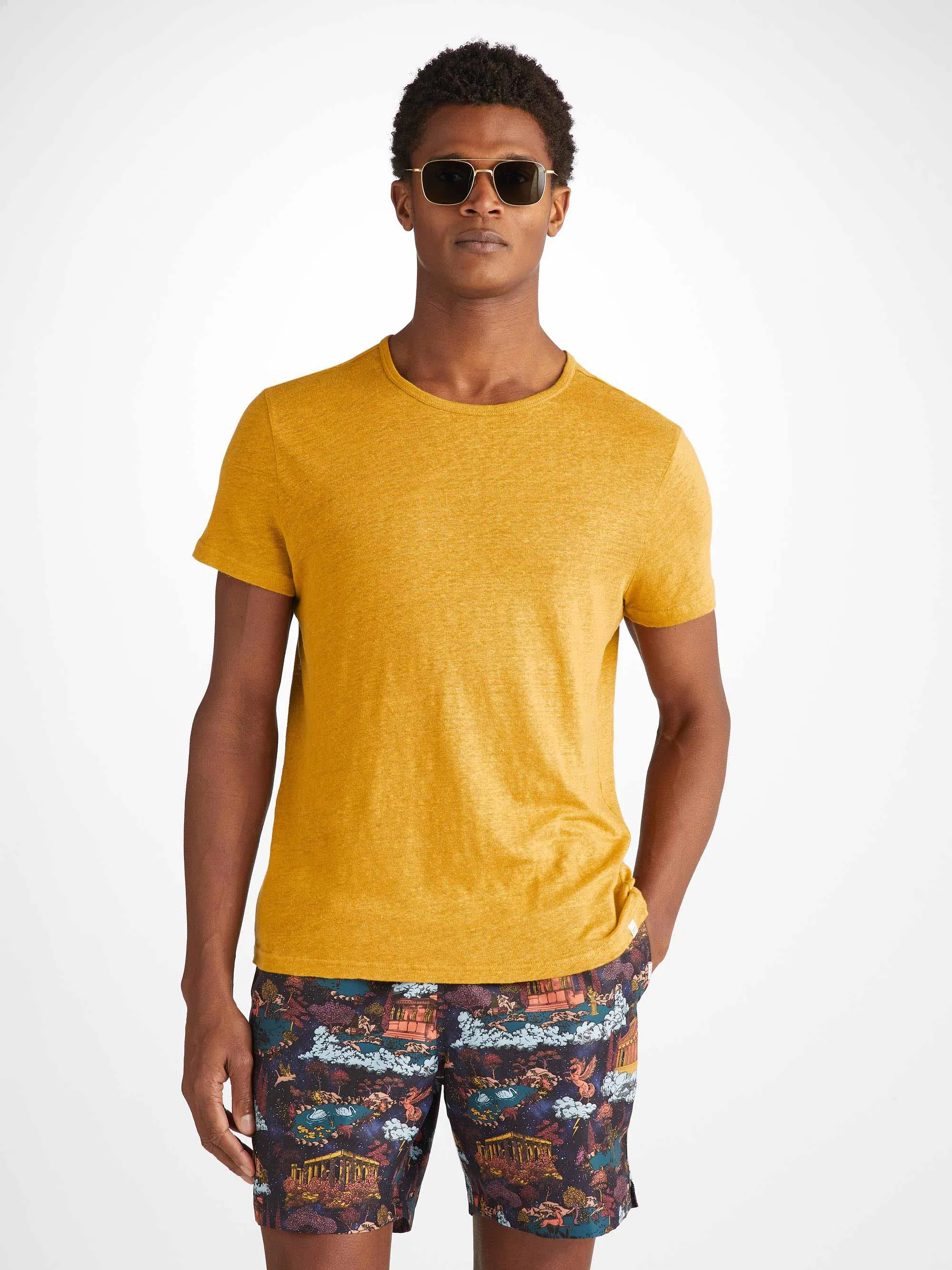 Men's T-Shirt Jordan Linen Mustard sold by Derek Rose