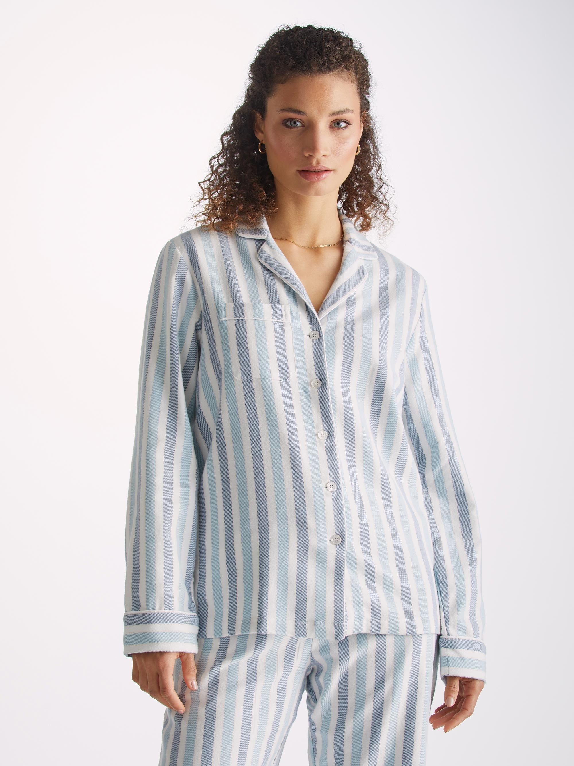 Women's Pyjamas Kelburn 35 Brushed Cotton Blue sold by Derek Rose