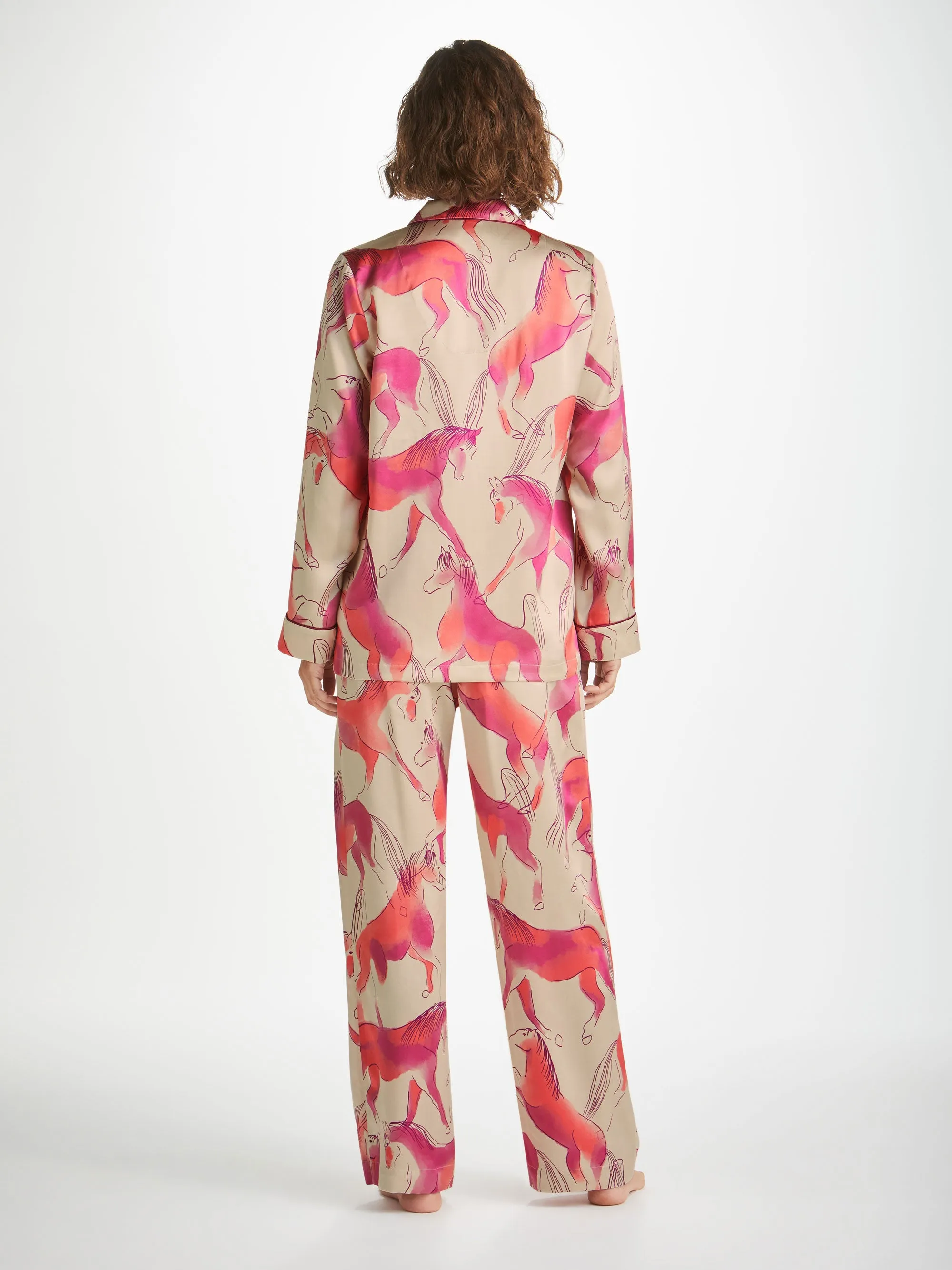 Women's Pyjamas Brindisi 96 Silk Satin Cream sold by Derek Rose product image thumbnail 4
