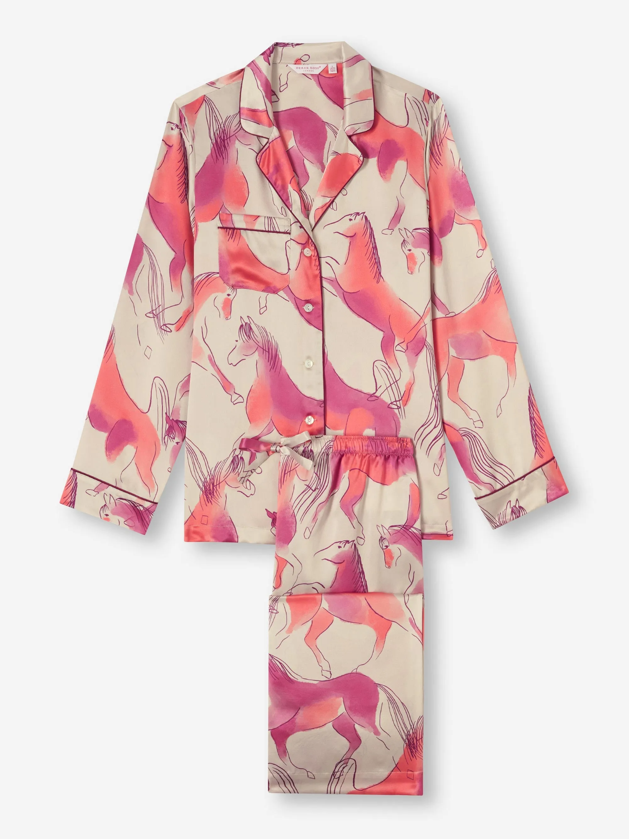 Women's Pyjamas Brindisi 96 Silk Satin Cream sold by Derek Rose product image thumbnail 2