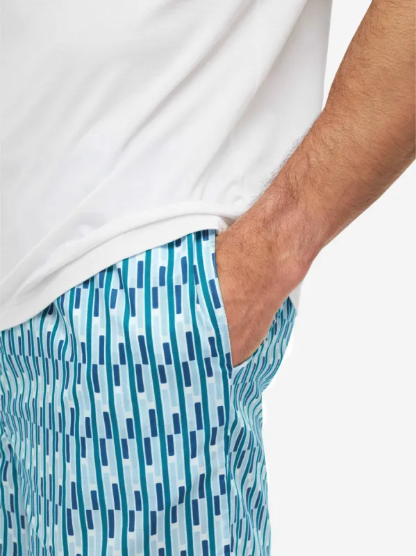 Men's Lounge Shorts Ledbury 53 Cotton Batiste Multi sold by Derek Rose