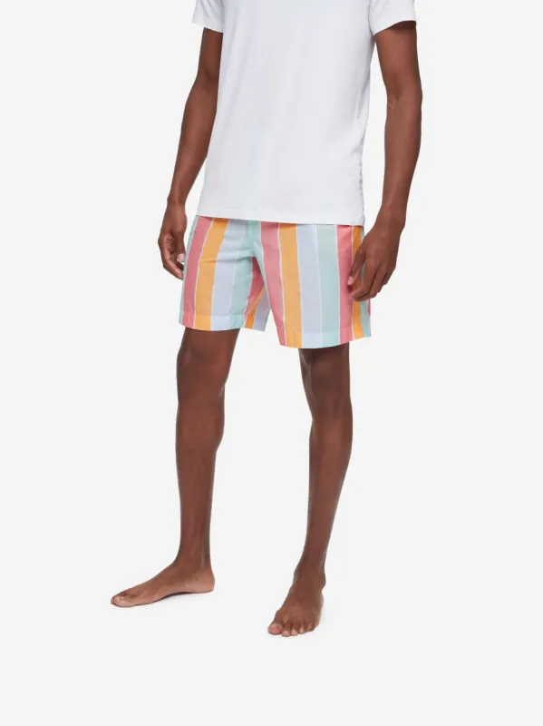 Men's Lounge Shorts Amalfi 18 Cotton Batiste Multi sold by Derek Rose
