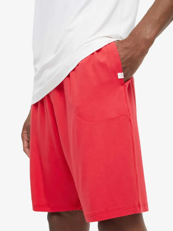 Men's Lounge Shorts Basel Micro Modal Stretch London Red sold by Derek Rose