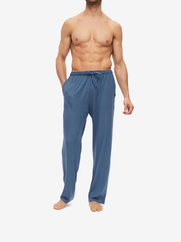 Men's Lounge Trousers Basel Micro Modal Stretch Storm Blue sold by Derek Rose