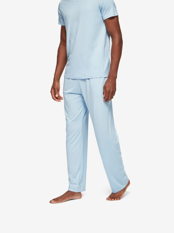 Men's Lounge Trousers Basel Micro Modal Stretch Sky sold by Derek Rose
