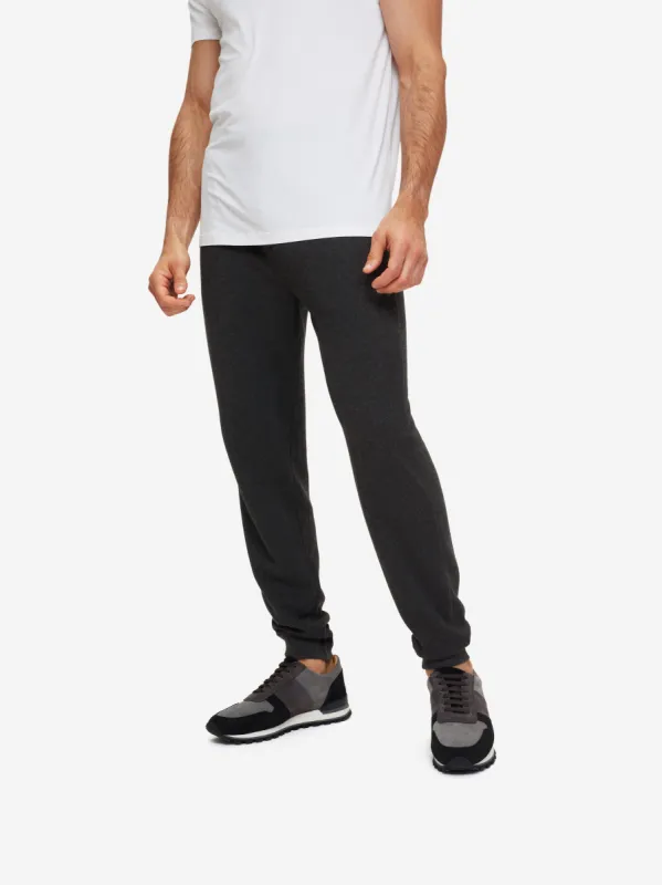 Men's Sweatpants Quinn Cotton Modal Charcoal sold by Derek Rose