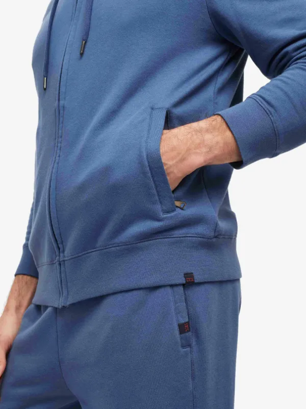 Men's Hoodie Quinn Cotton Modal Storm Blue sold by Derek Rose