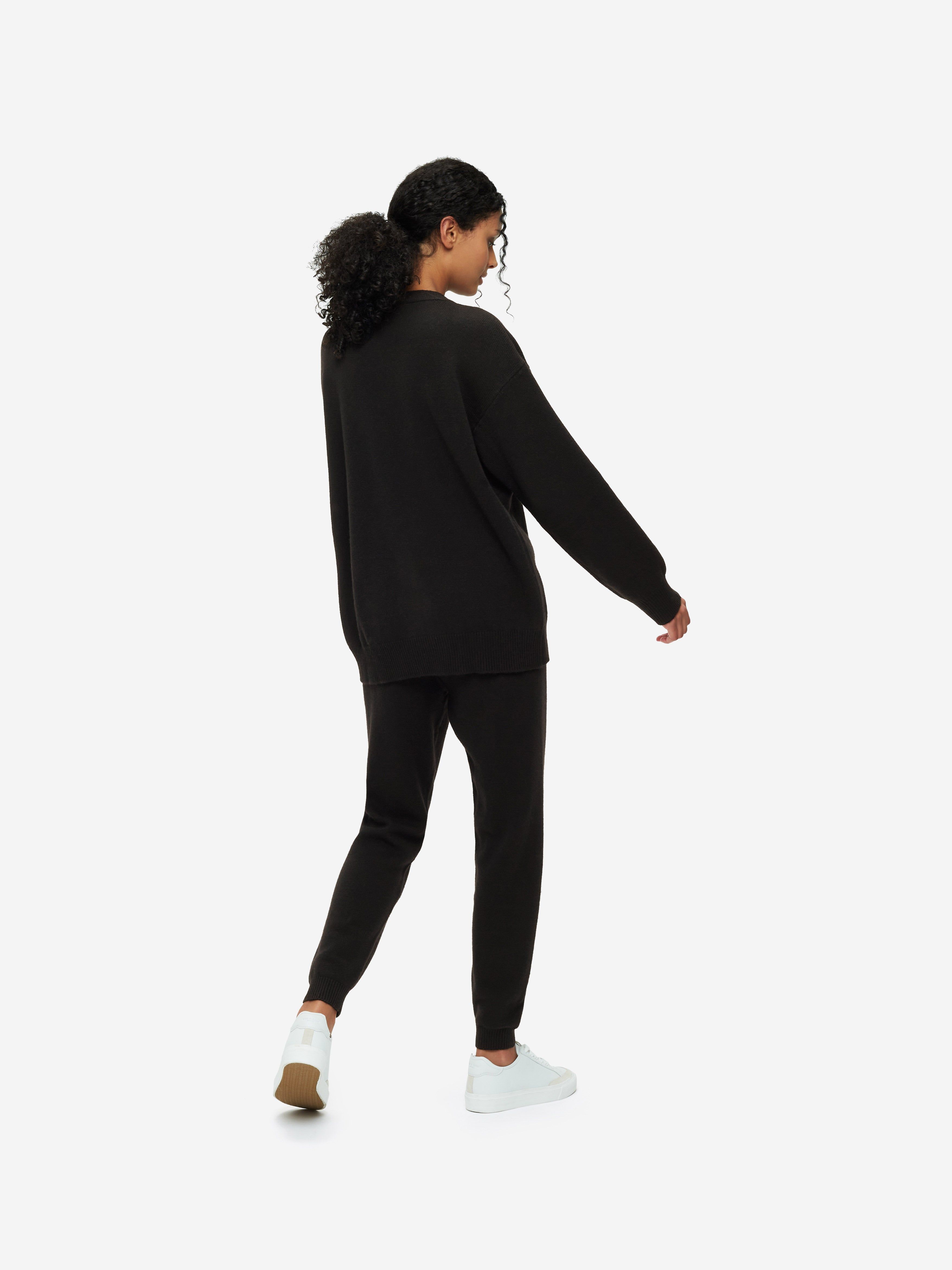 Women's Relaxed Sweater Daphne Cashmere Black sold by Derek Rose product image thumbnail 4