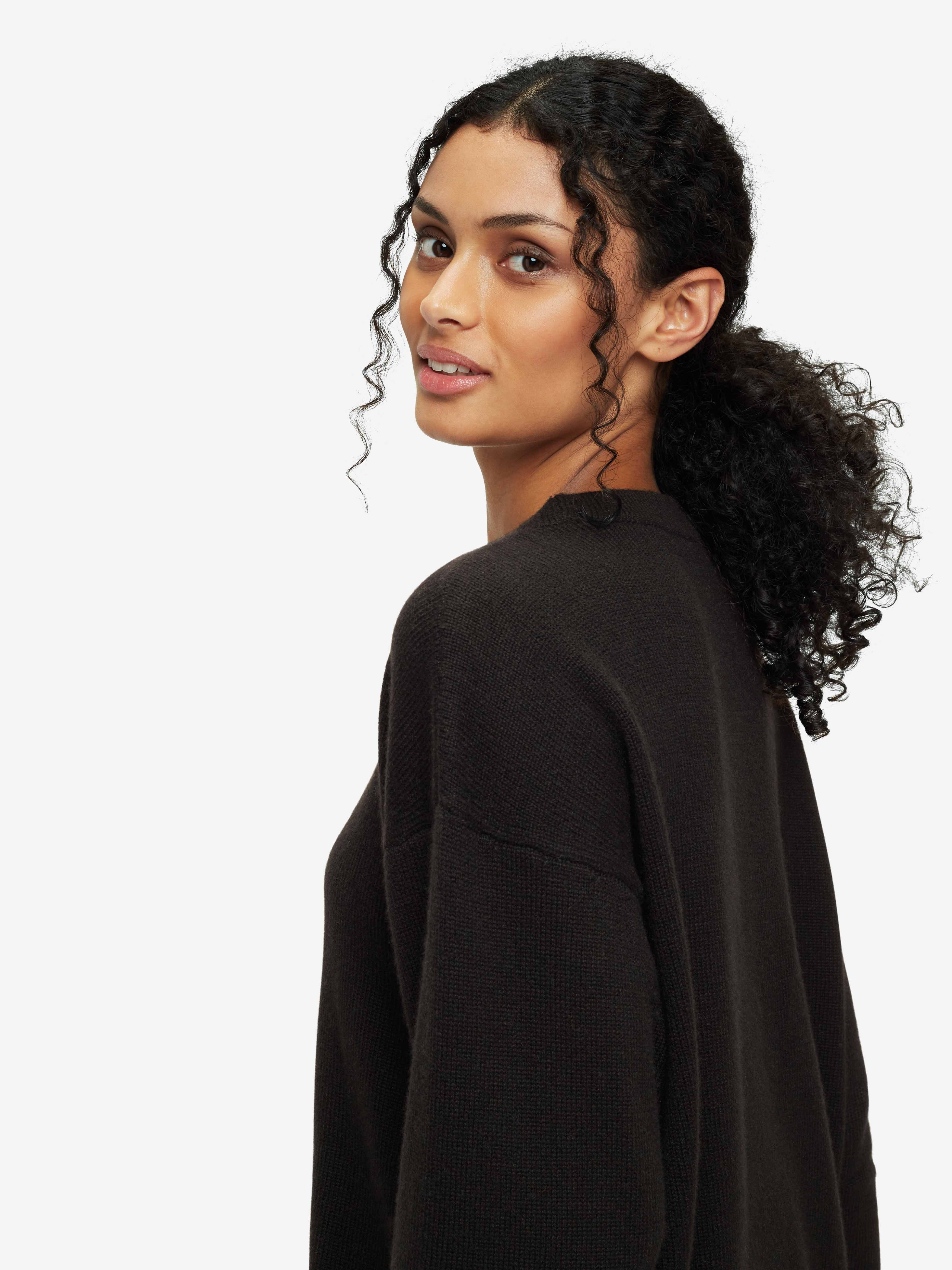 Women's Relaxed Sweater Daphne Cashmere Black sold by Derek Rose product image thumbnail 7