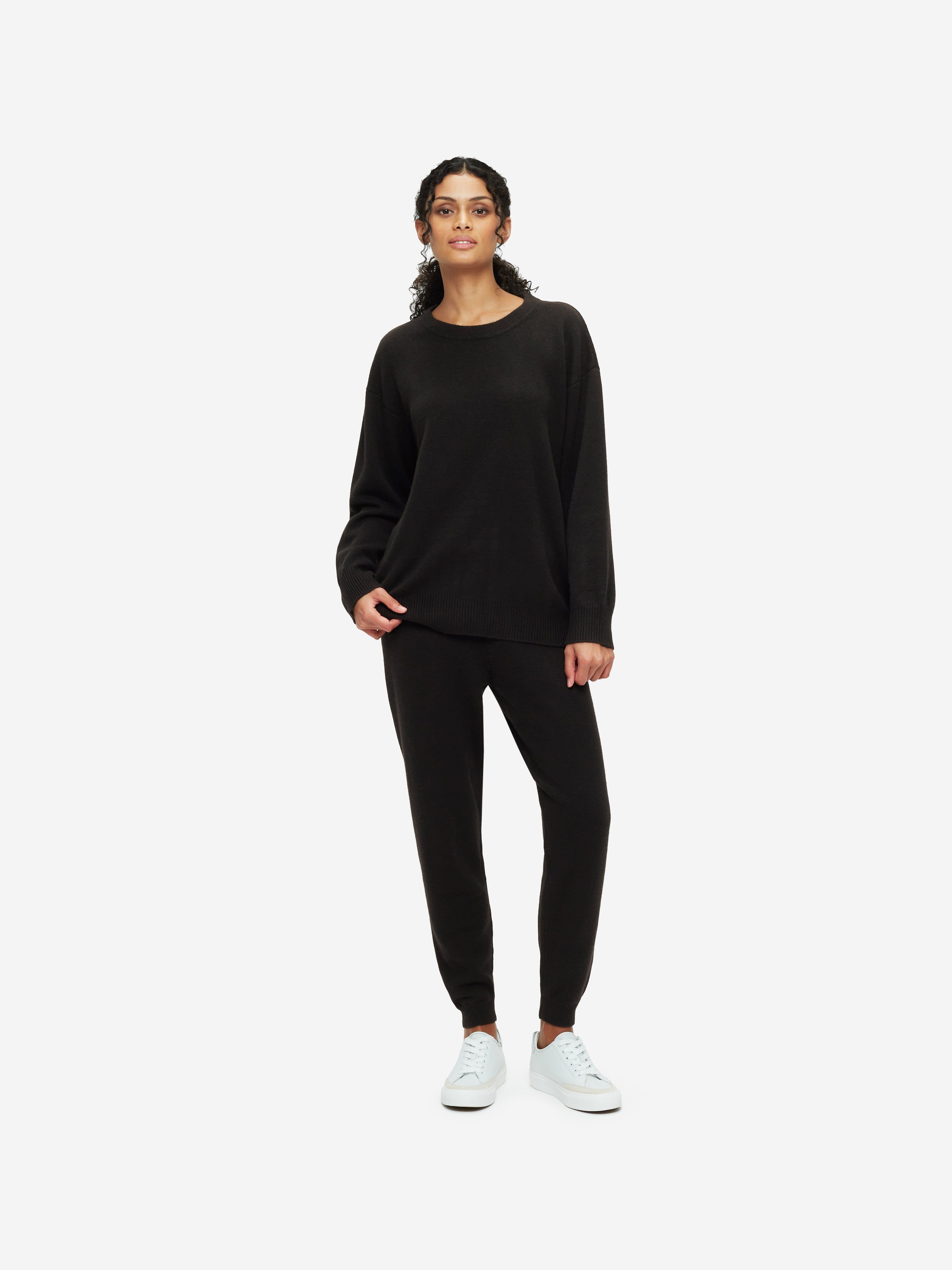 Women's Relaxed Sweater Daphne Cashmere Black sold by Derek Rose product image thumbnail 3