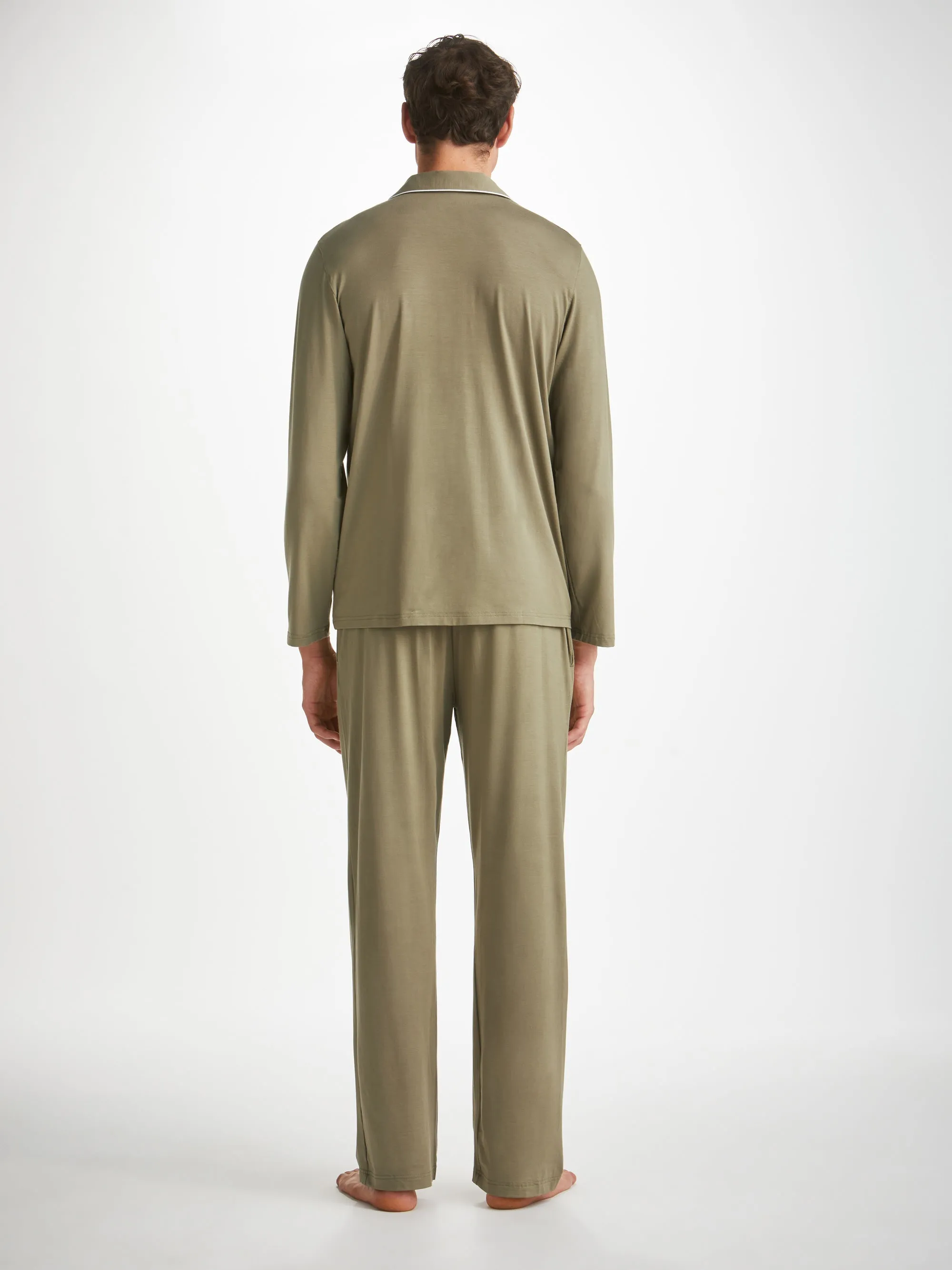 Men's Pyjamas Basel Micro Modal Stretch Khaki sold by Derek Rose product image thumbnail 4