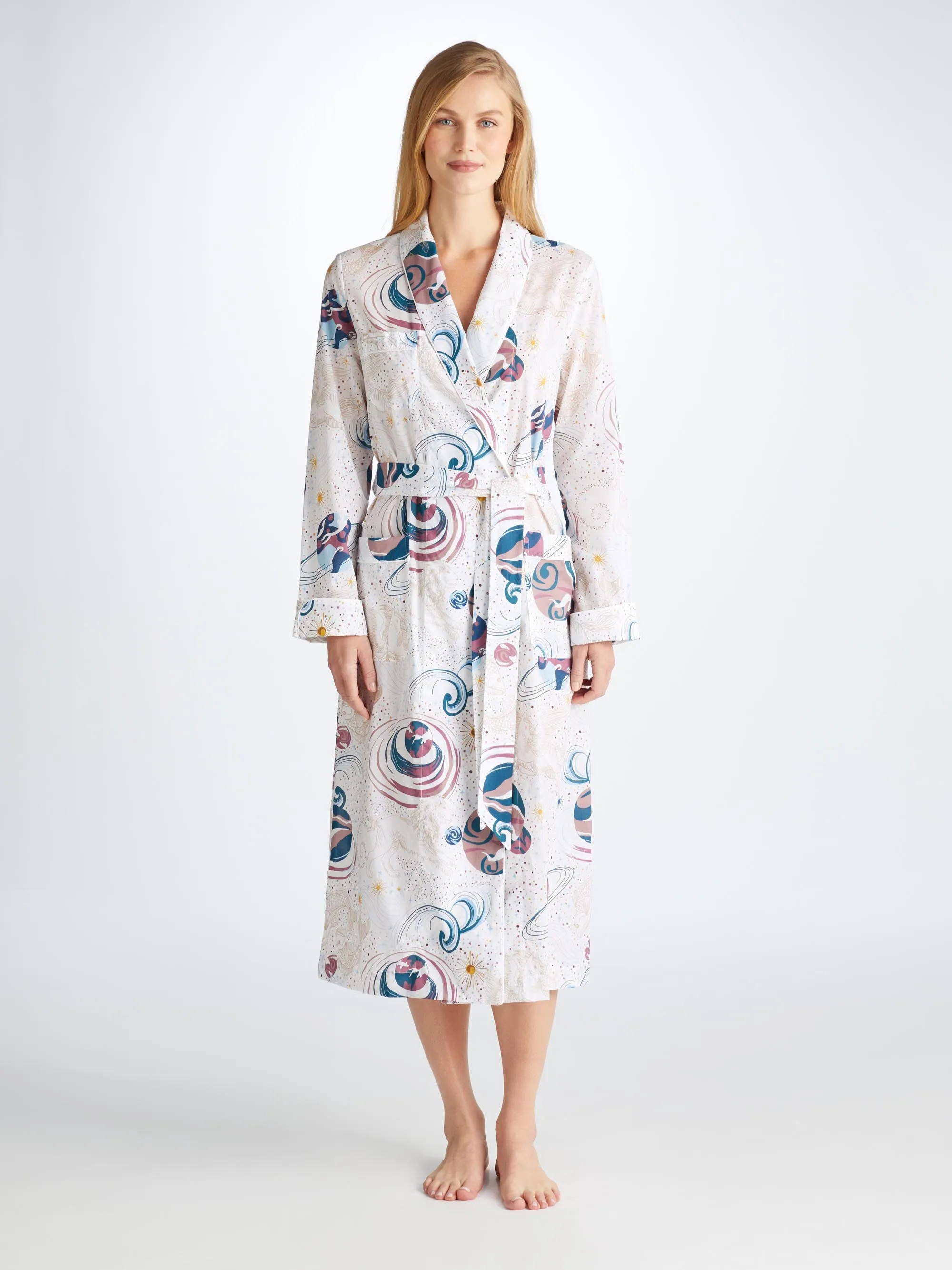 Women's Long Robe Ledbury 76 Cotton Batiste White sold by Derek Rose product image thumbnail 2