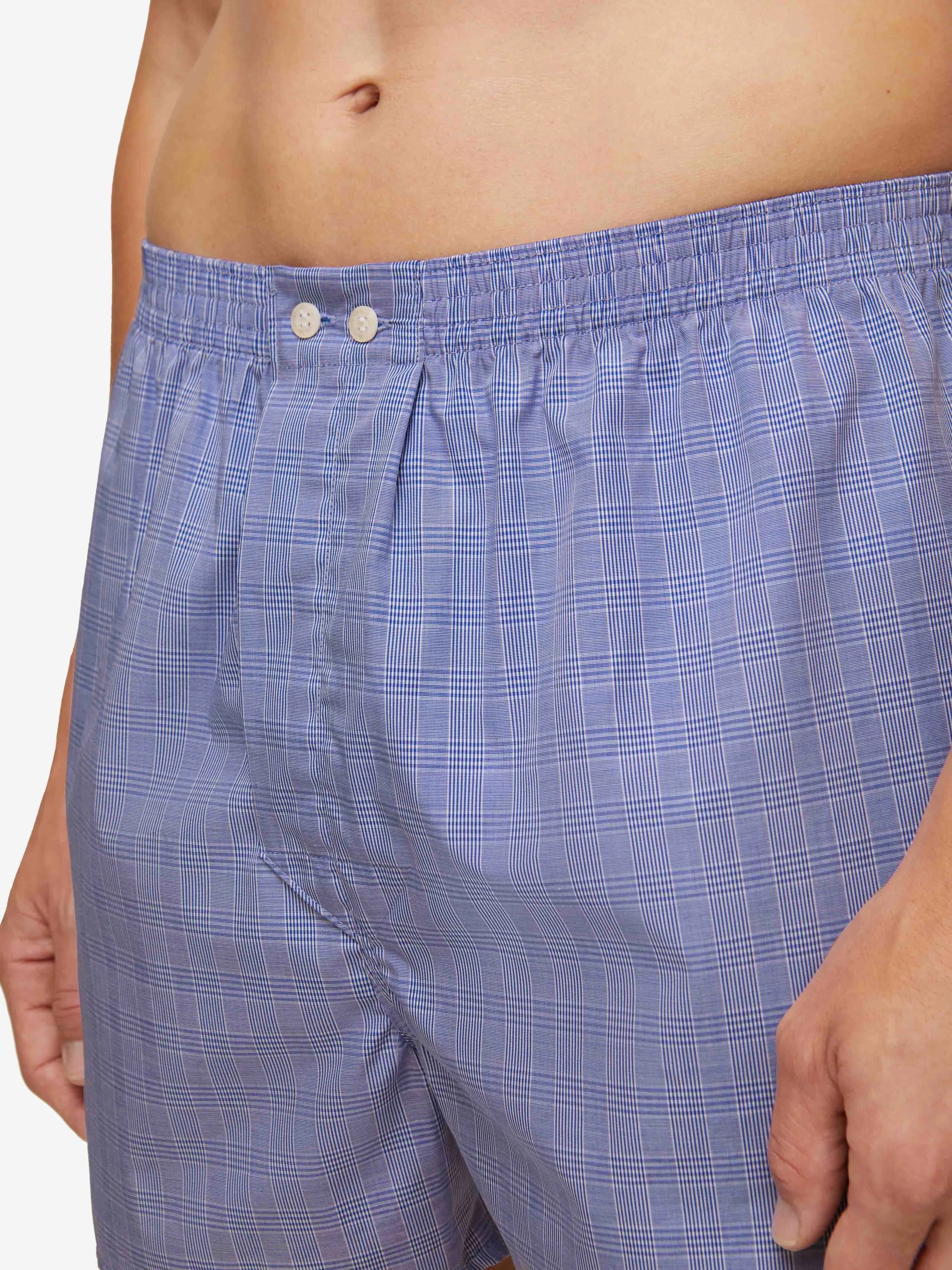 Men's Classic Fit Boxers Felsted 3 Cotton Blue sold by Derek Rose