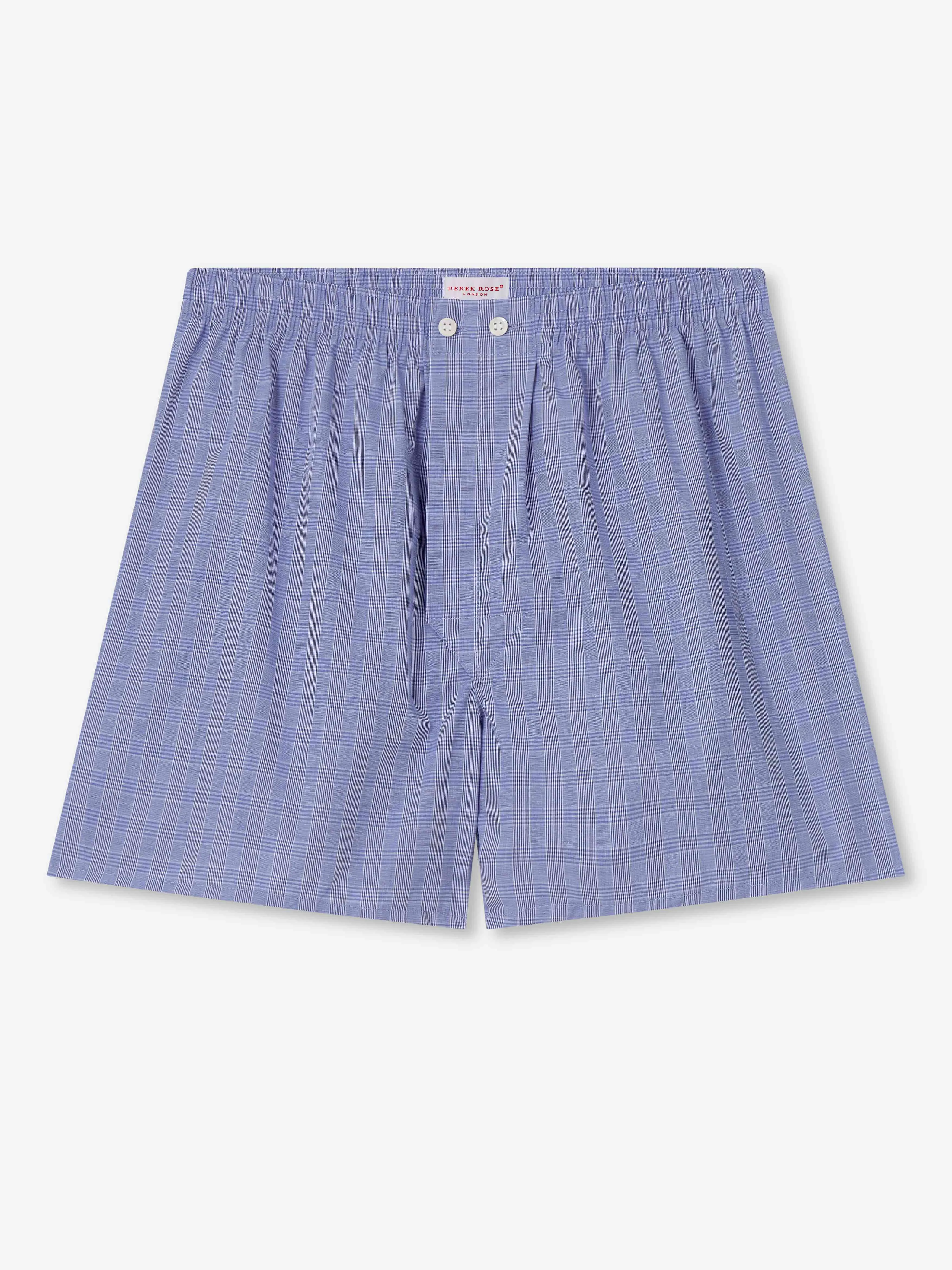 Men's Classic Fit Boxers Felsted 3 Cotton Blue sold by Derek Rose product image thumbnail 2