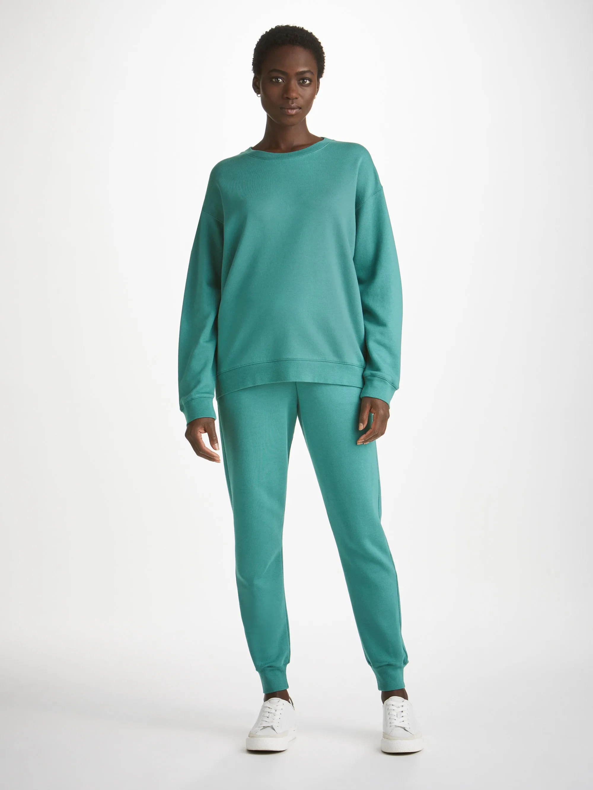 Women's Quinn Sweatshirt and Sweatpants Teal sold by Derek Rose