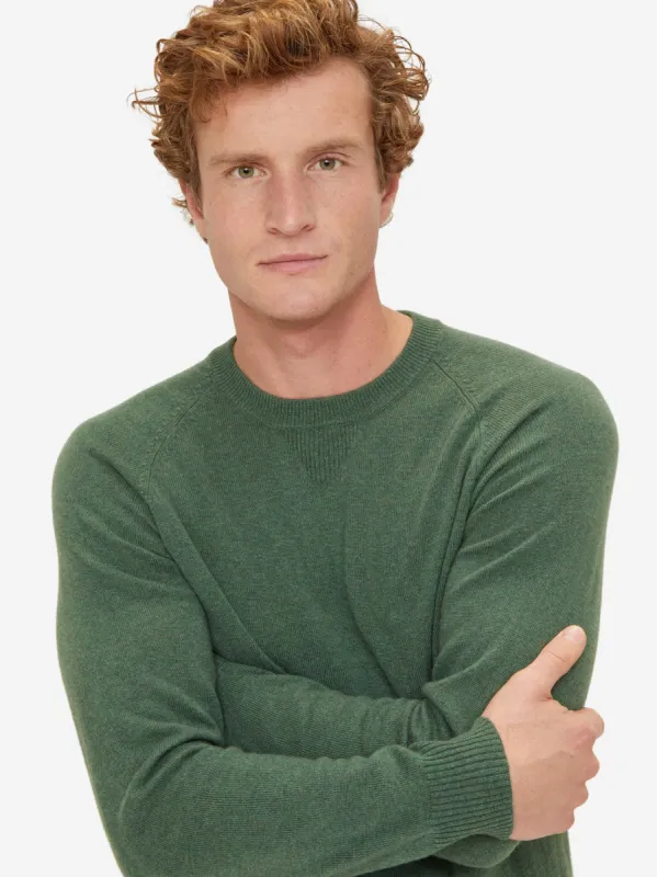 Men's Sweater Finley Cashmere Green sold by Derek Rose