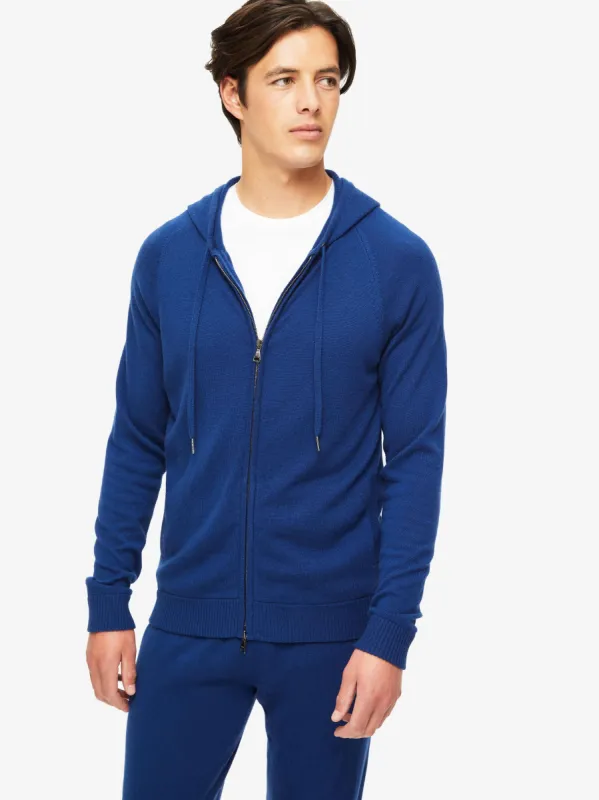 Men's Hoodie Finley Cashmere Electric Blue sold by Derek Rose