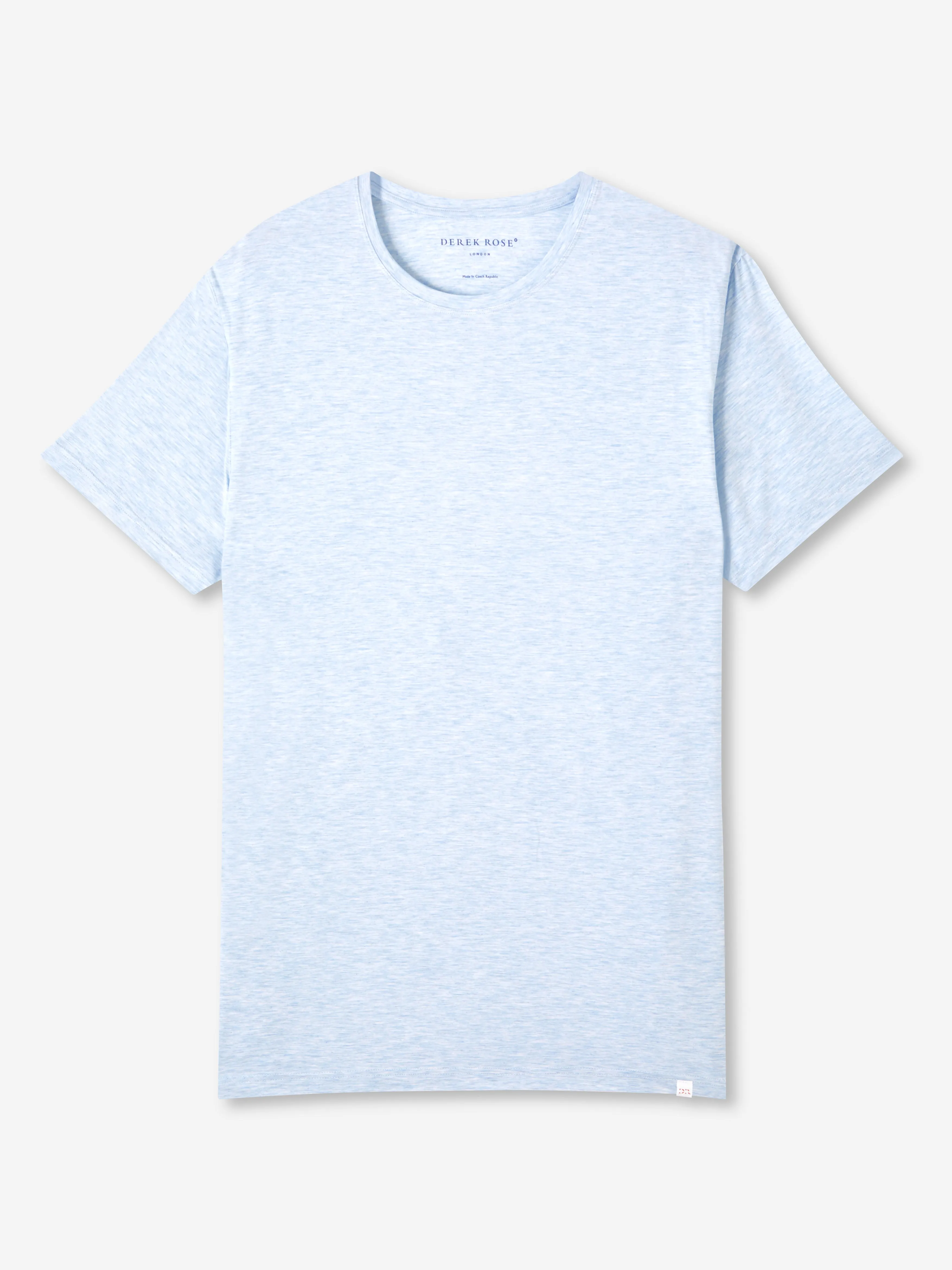 Ethan Micro Modal T-Shirt Light Blue Marl sold by Derek Rose product image thumbnail 2