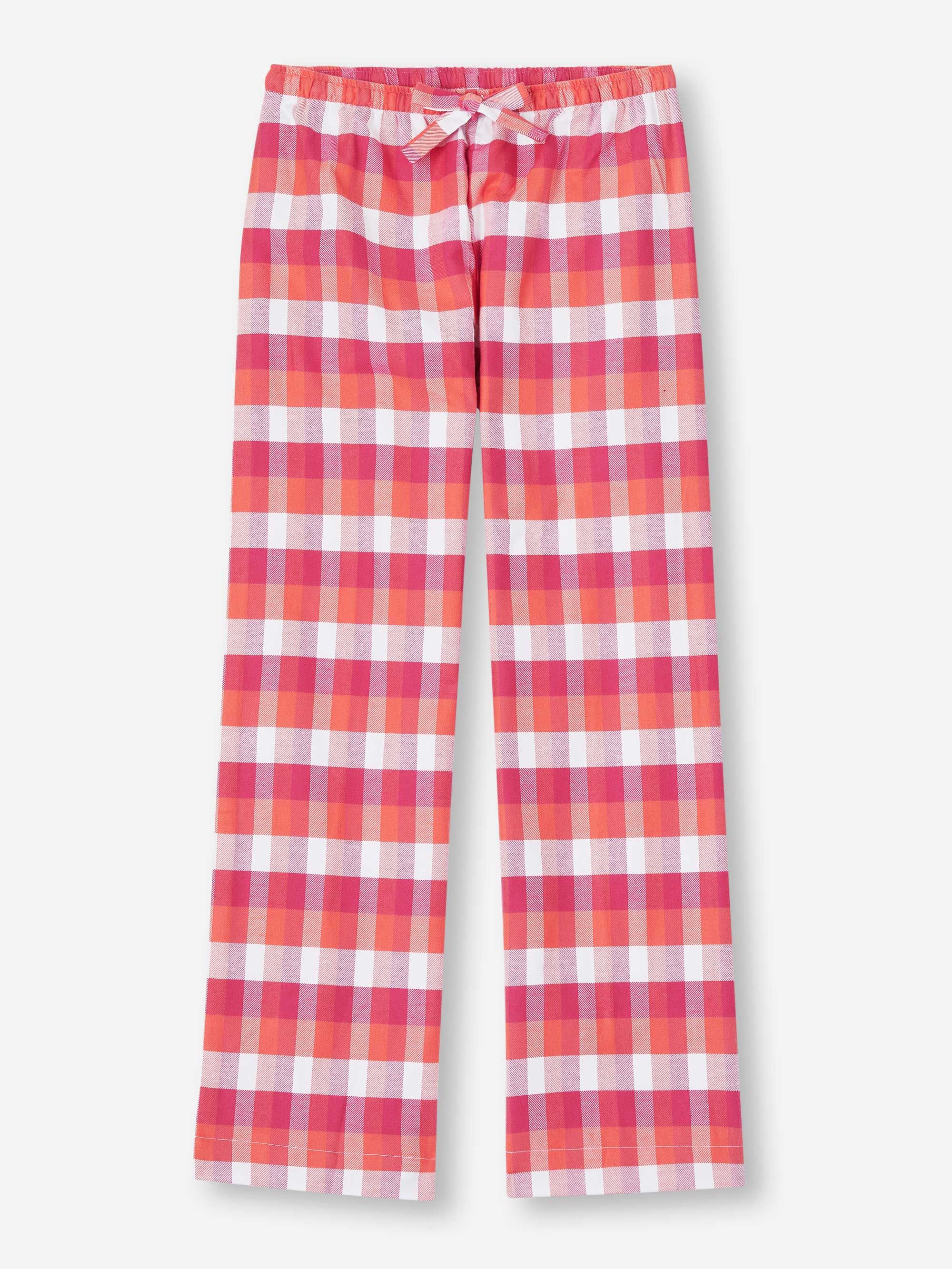 Women's Lounge Trousers Kelburn 39 Brushed Cotton Pink sold by Derek Rose product image thumbnail 2