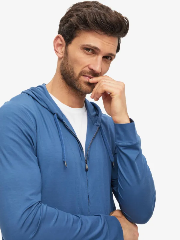 Men's Hoodie Basel Micro Modal Stretch Storm Blue sold by Derek Rose