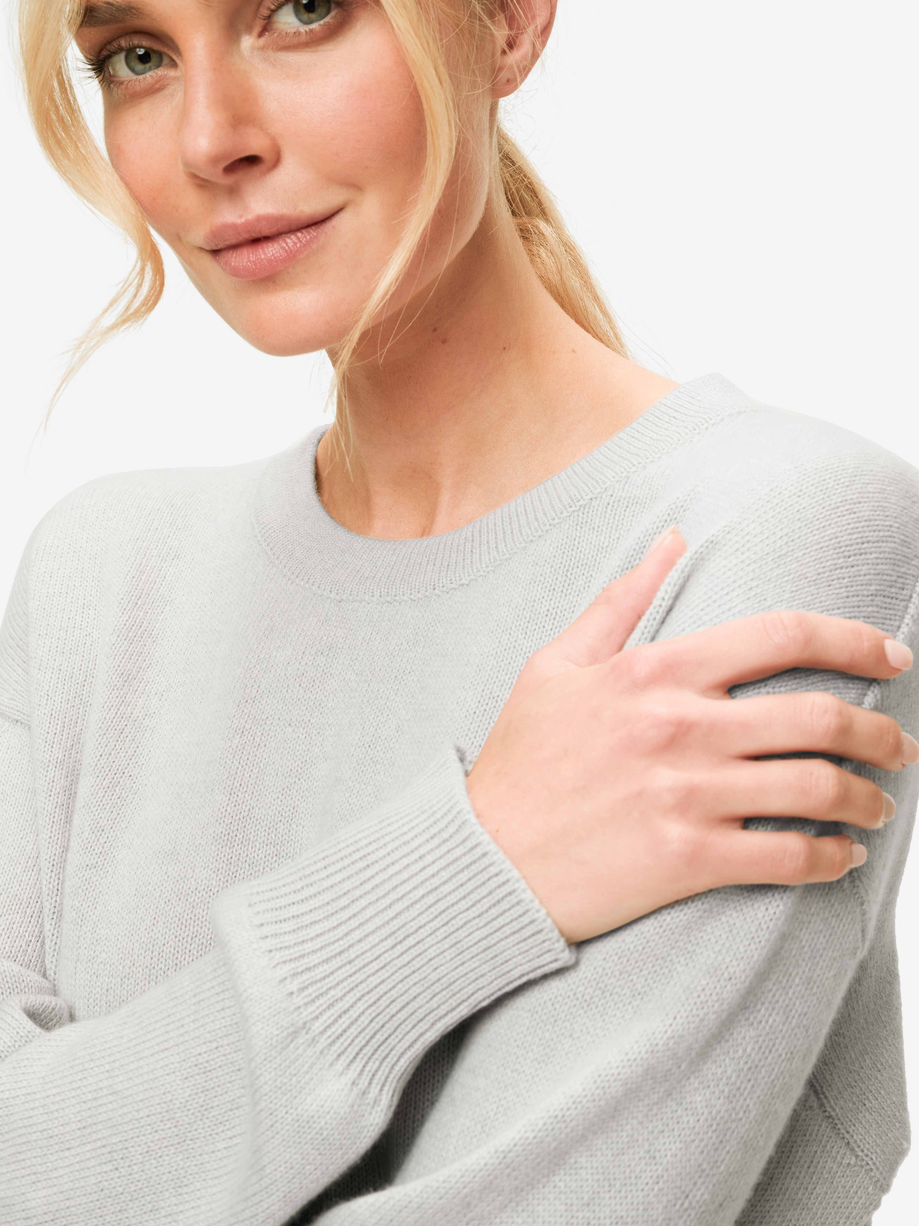 Women's Relaxed Sweater Daphne Cashmere Silver sold by Derek Rose product image thumbnail 5