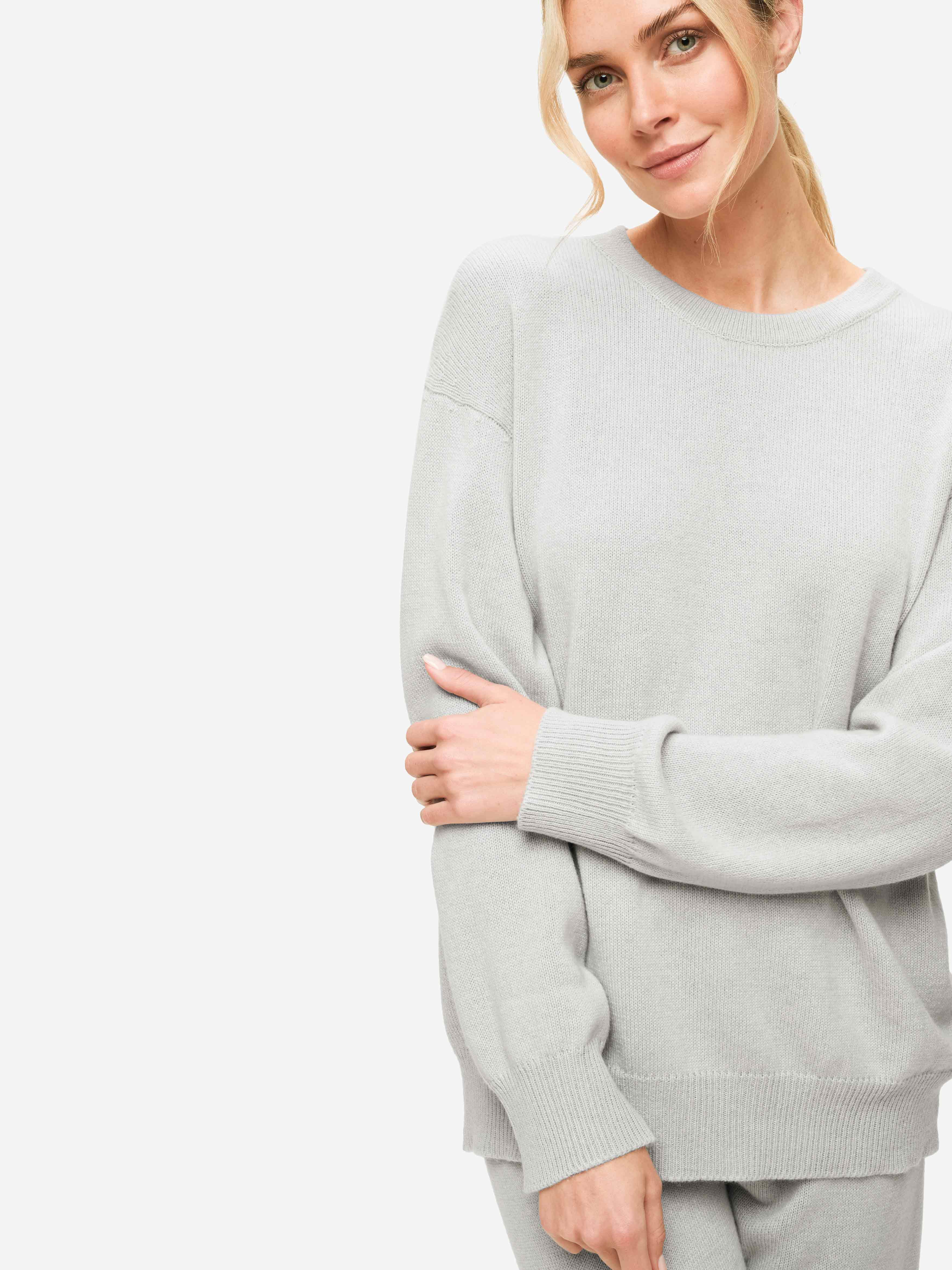 Women's Relaxed Sweater Daphne Cashmere Silver sold by Derek Rose product image thumbnail 6