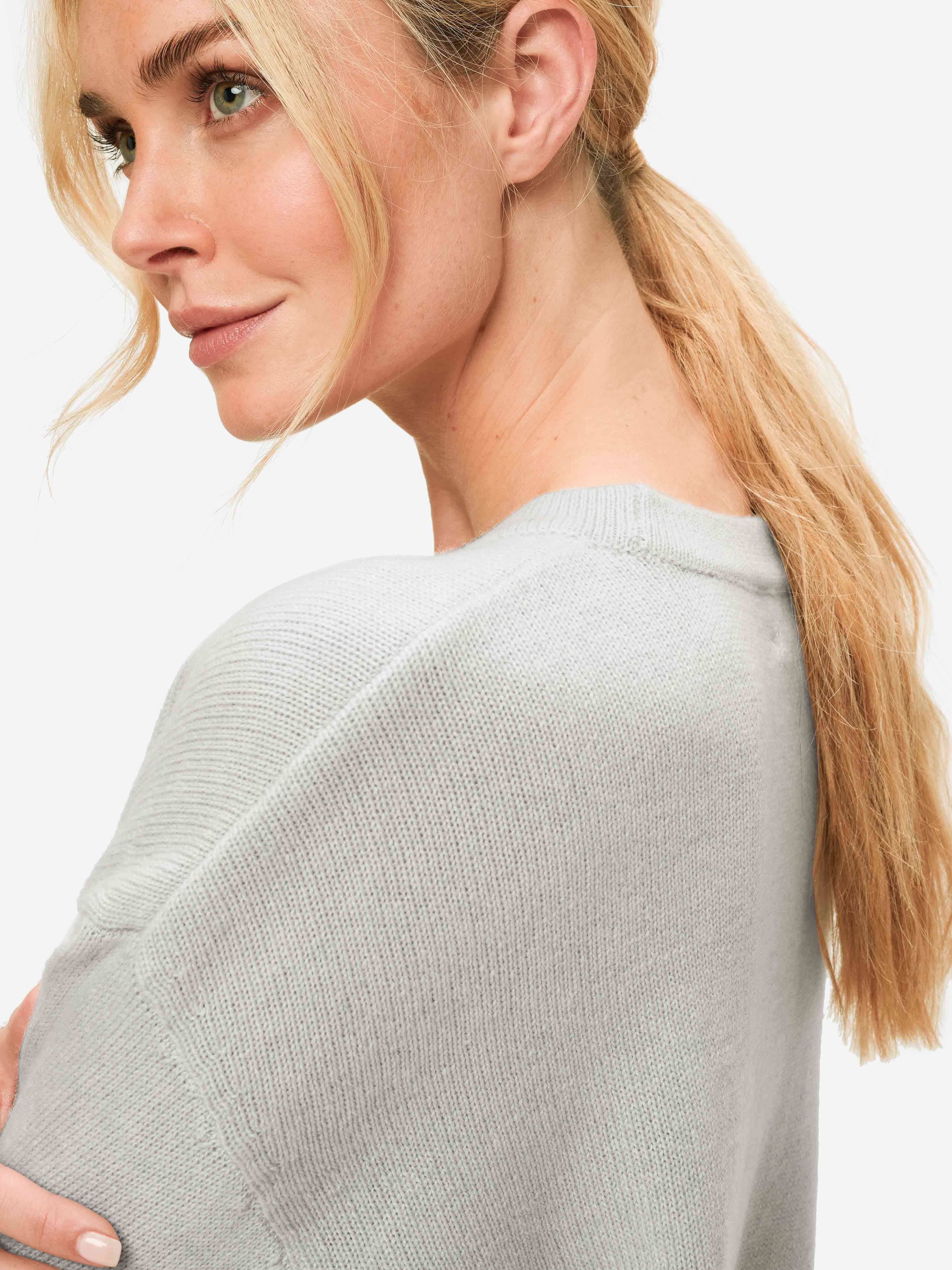 Women's Relaxed Sweater Daphne Cashmere Silver sold by Derek Rose product image thumbnail 7