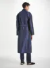Men's Dressing Gown Verona 66 Silk Jacquard Navy sold by Derek Rose